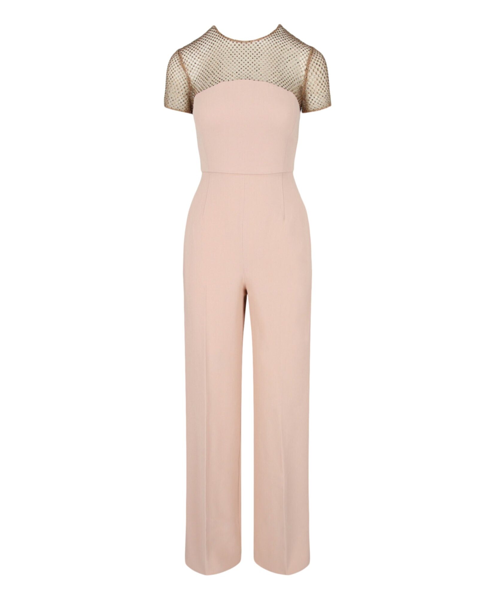 Stella McCartney Crystal-Embellished Short Sleeve Jumpsuit