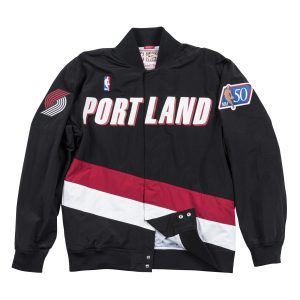 Mitchell & Ness Men's Nba Authentic Warm Up Jacket Portland Trail Blazers 96-97
