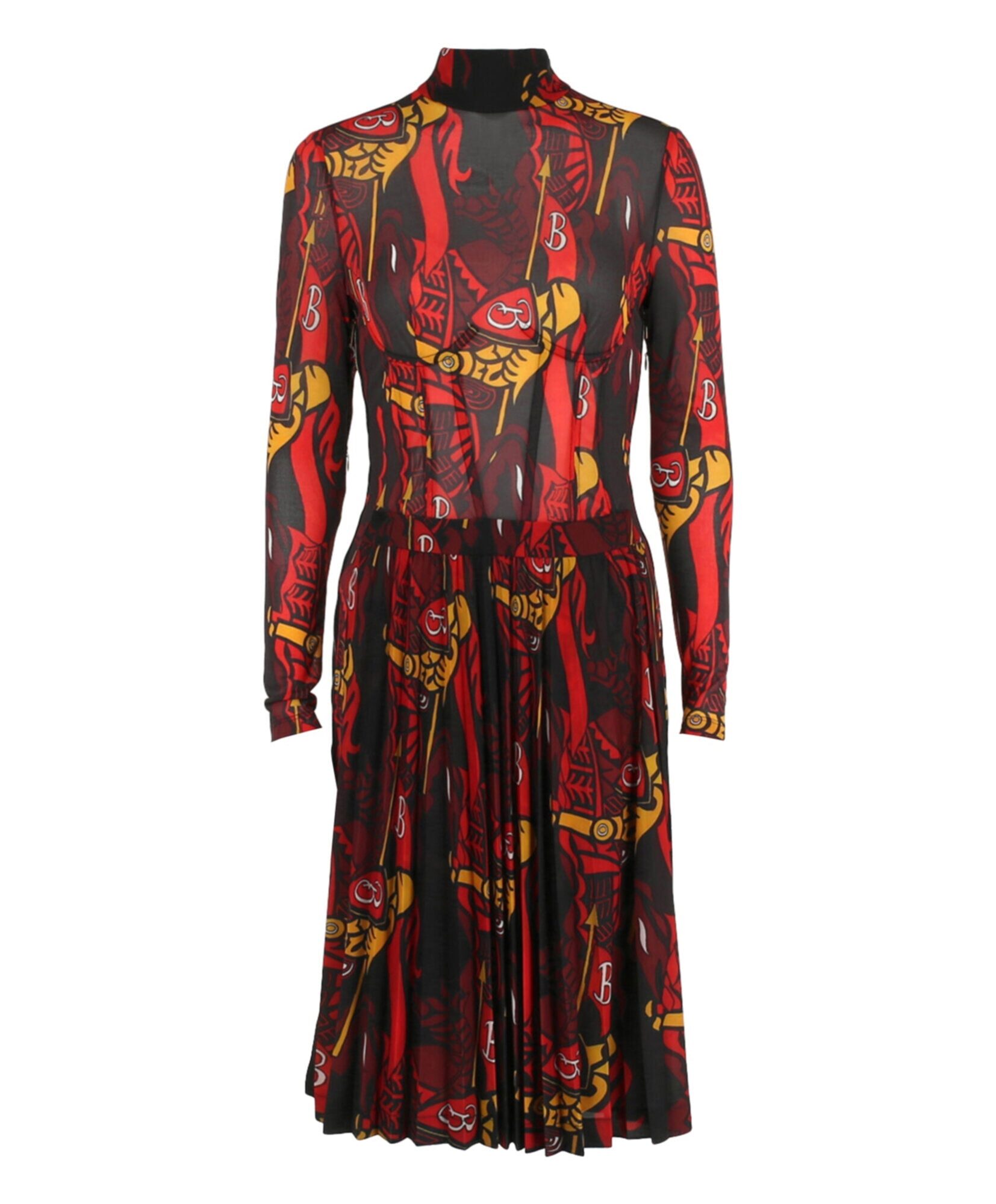 Burberry Long Sleeve Trapeze Dress