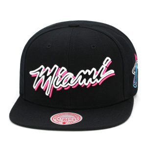 Mitchell & Ness Men's Nba Miami Heat Neon Vice Lights Snapback - 6Hssmo19313-Mheblck
