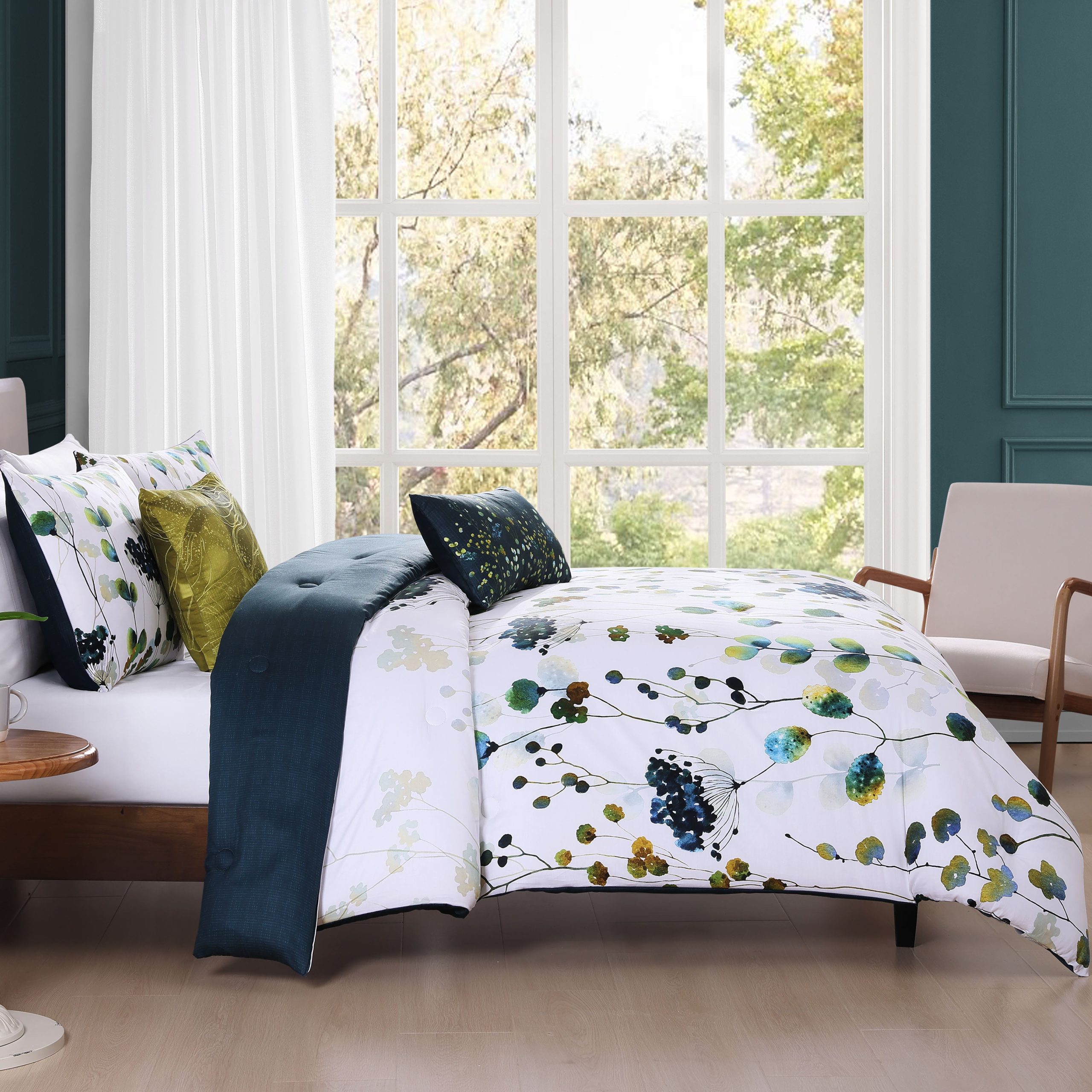 Bebejan Abstract Vines 5 Piece Reversible Comforter Set - Image 6