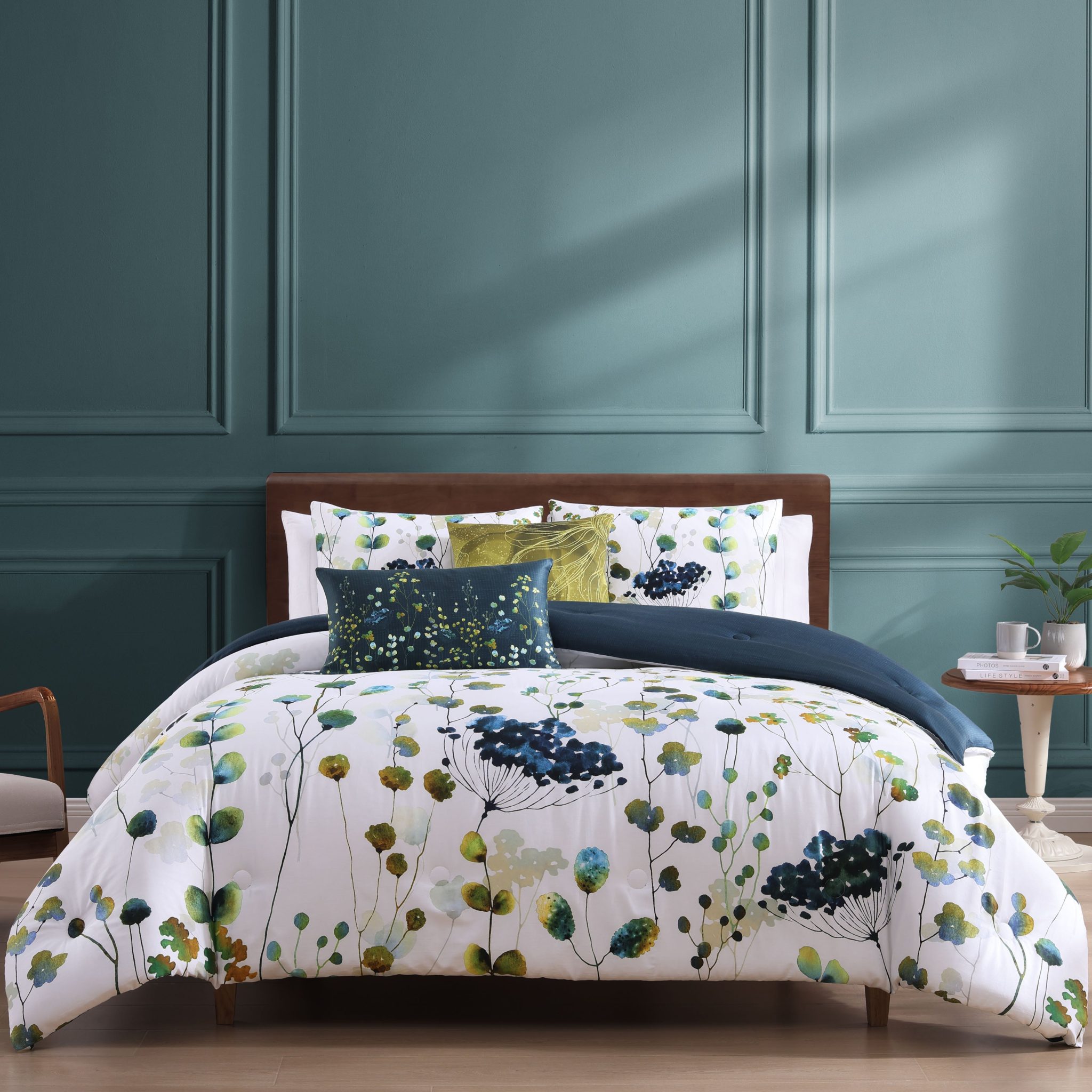 Bebejan Abstract Vines 5 Piece Reversible Comforter Set