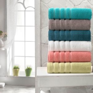 Classic Turkish Towels Antalya Turkish Cotton Luxury Bath Towels Set - 4 Pieces