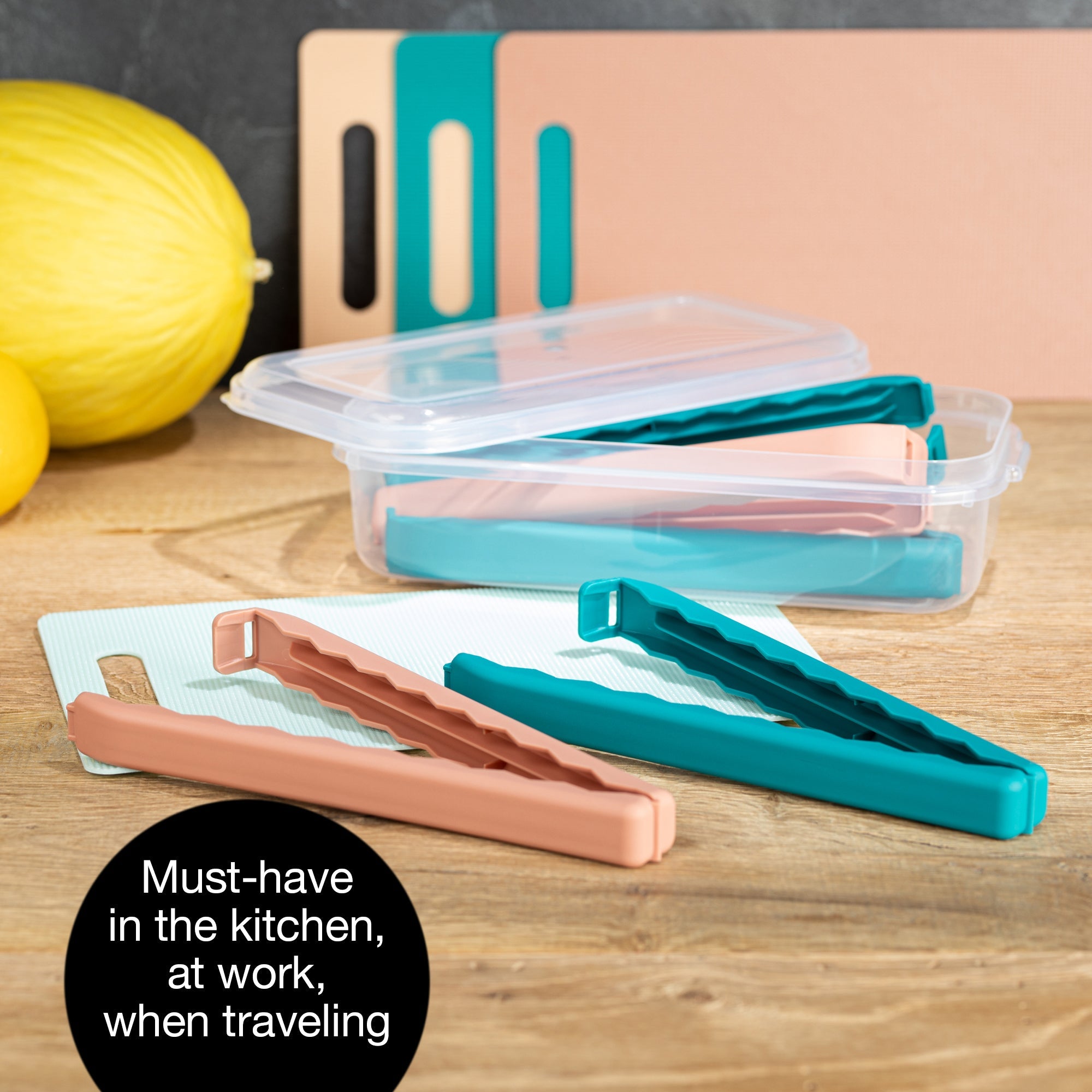 Moritz & Moritz 5 Large Bag Clips with Clear Storage Box | Mixed Colors. BPA-Free & Reusable - Image 4