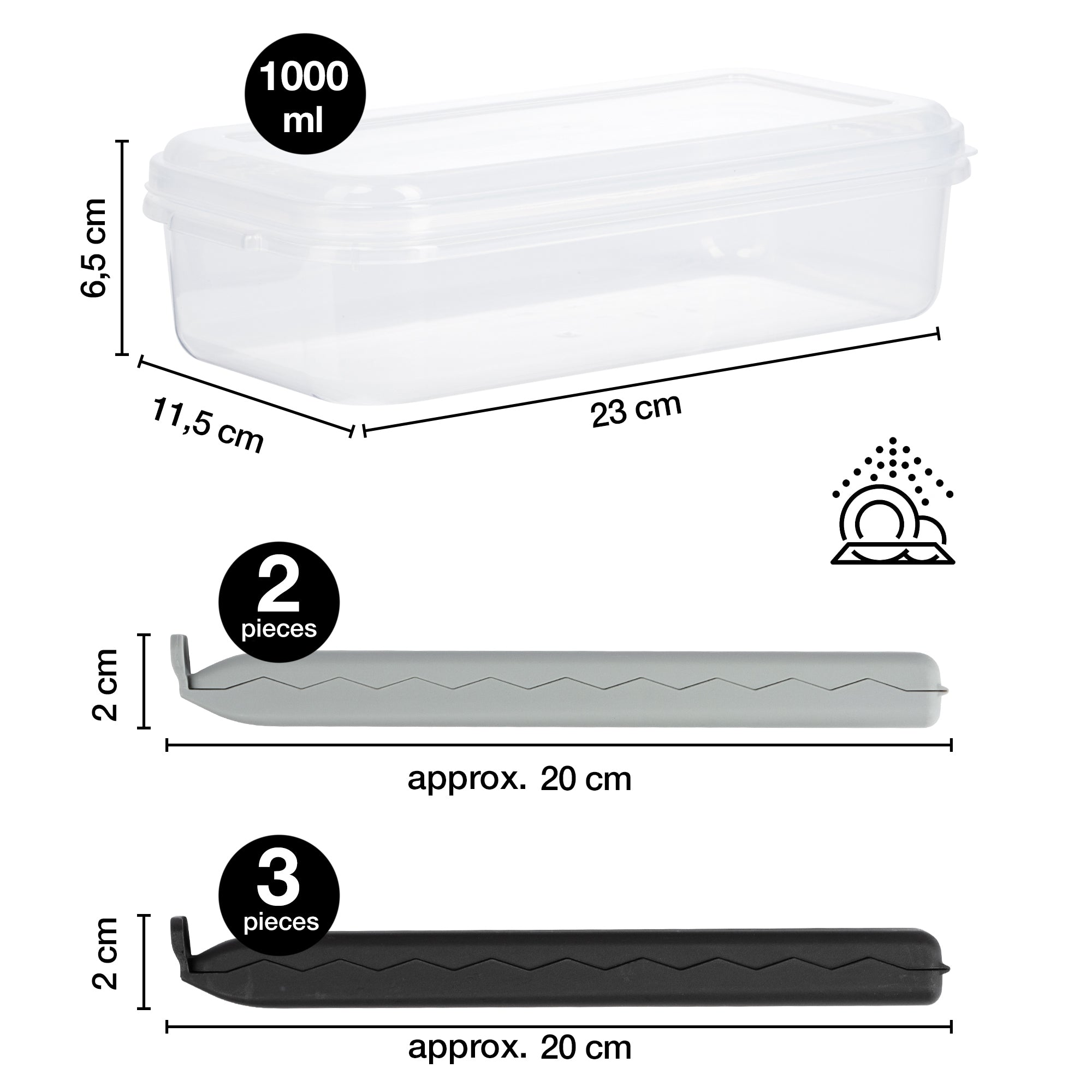 Moritz & Moritz 5 Large Bag Clips with Clear Storage Box | BPA-Free. Reusable & Hygienic - Image 2