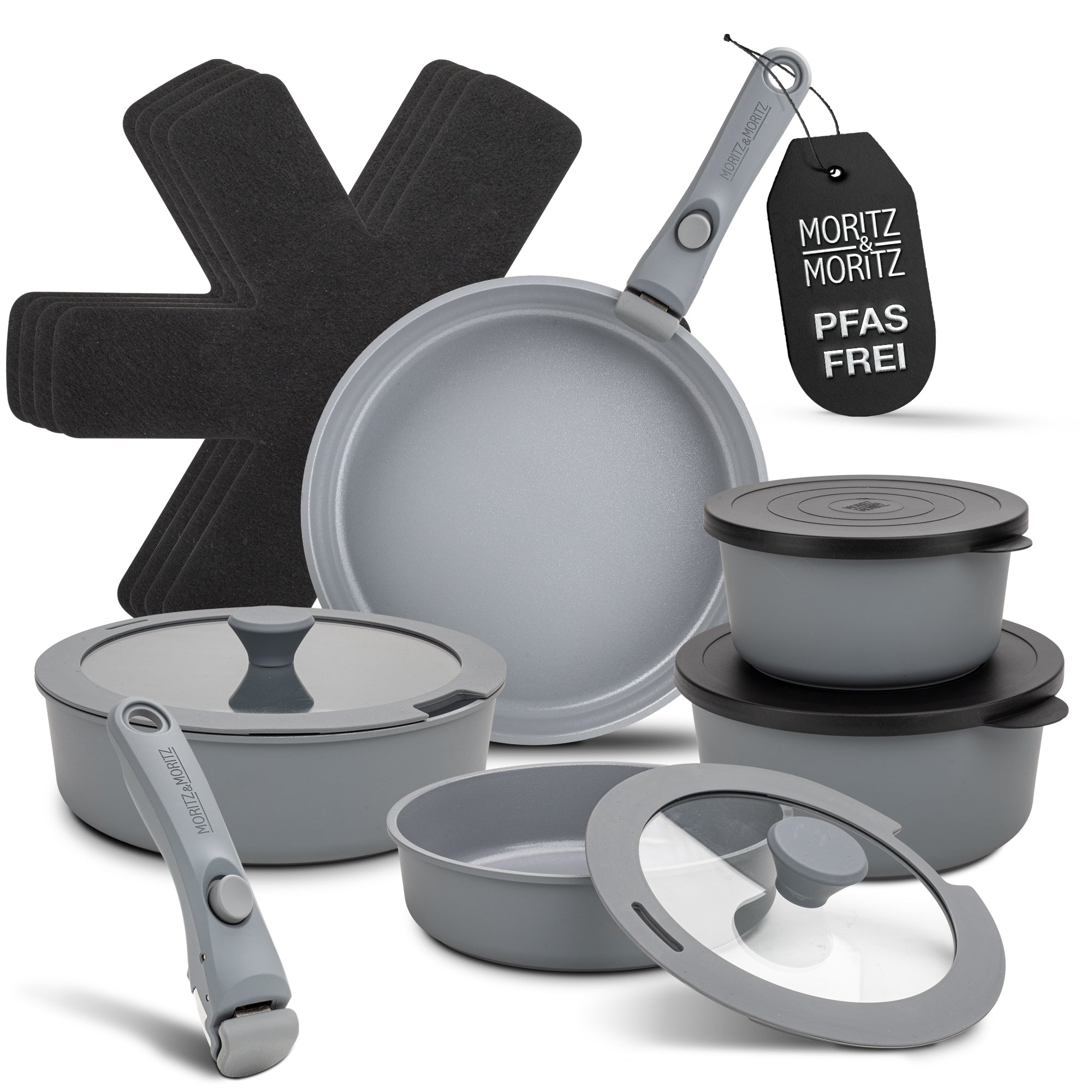 Moritz & Moritz 15-Piece Cast Aluminum Pot and Pan Set - Image 2