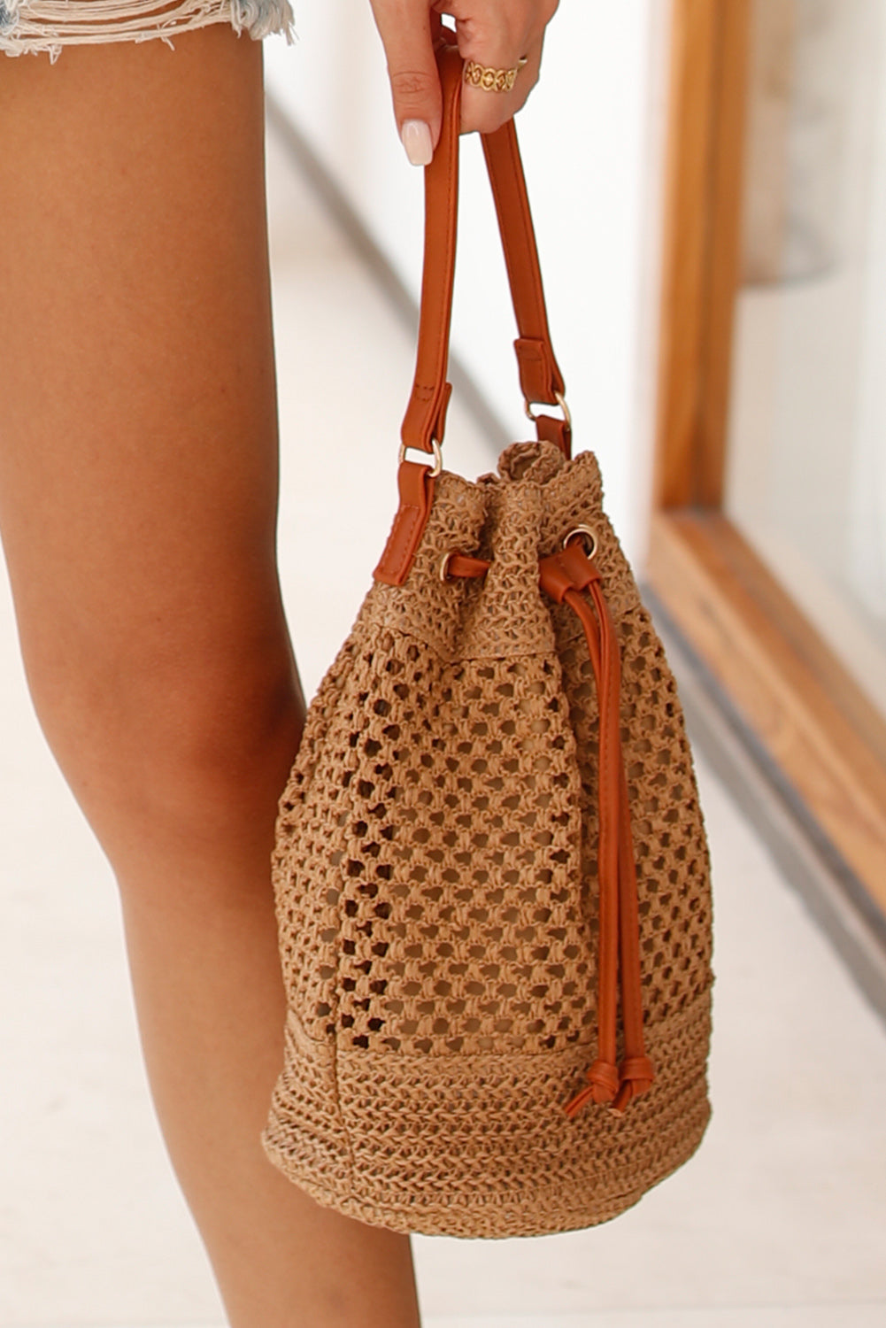 Noah Woven Bucket Bags by Threaded Pear