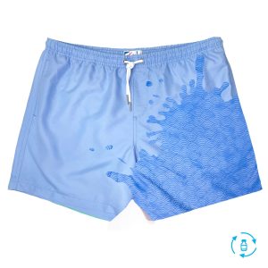 Bermies Blue to Waves Swim Trunks
