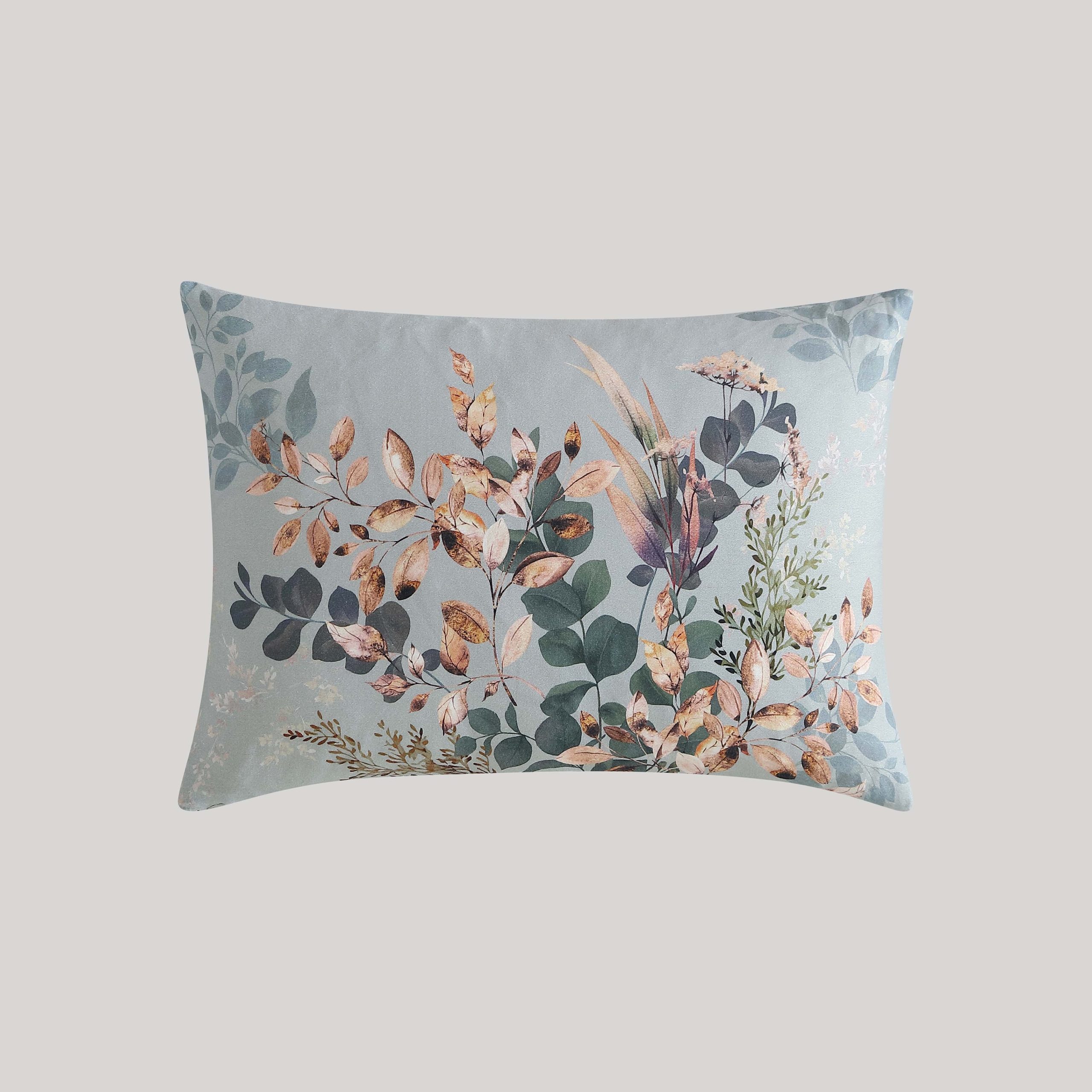 Bebejan Peach Leaves on Sage 5 Piece Reversible Comforter Set - Image 10