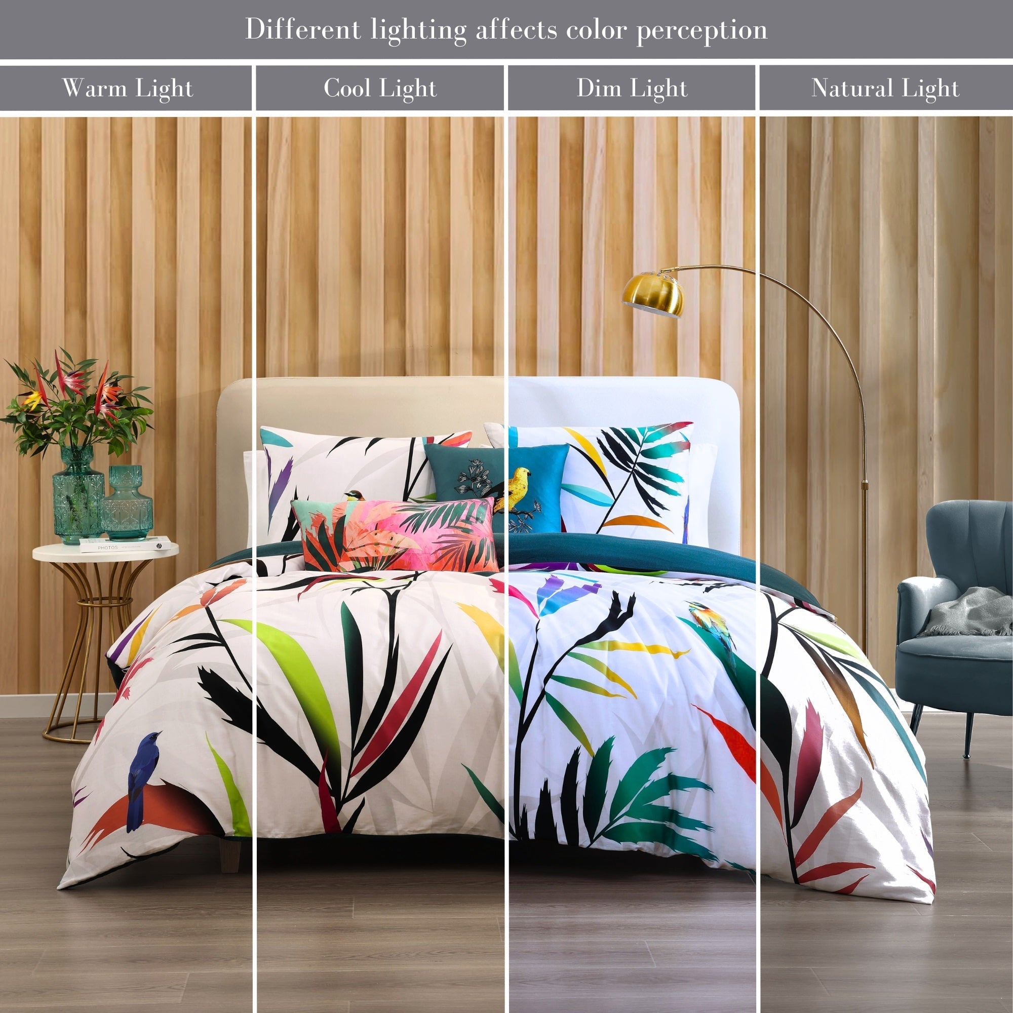 Bebejan Tropical Fusion 5 Piece Reversible Comforter Set - Image 7