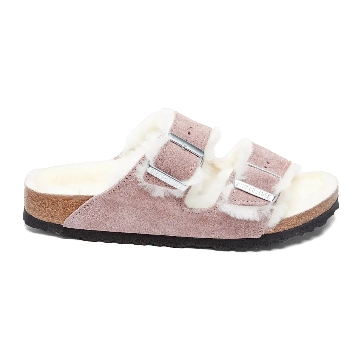 Birkenstock Arizona Shearling Suede Leather Sandals - Image 2
