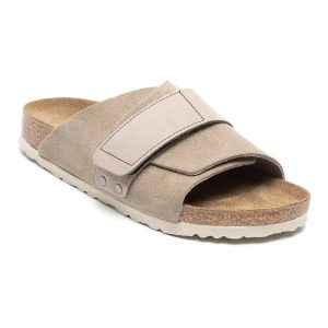 Birkenstock Kyoto Nubuck/Suede Leather Taupe Sandals