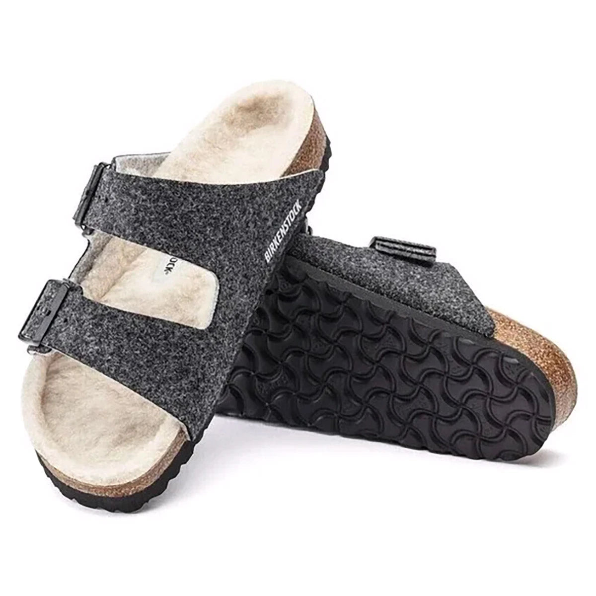 Birkenstock Arizona Happy Lamb Wool Felt Sandals - Image 7