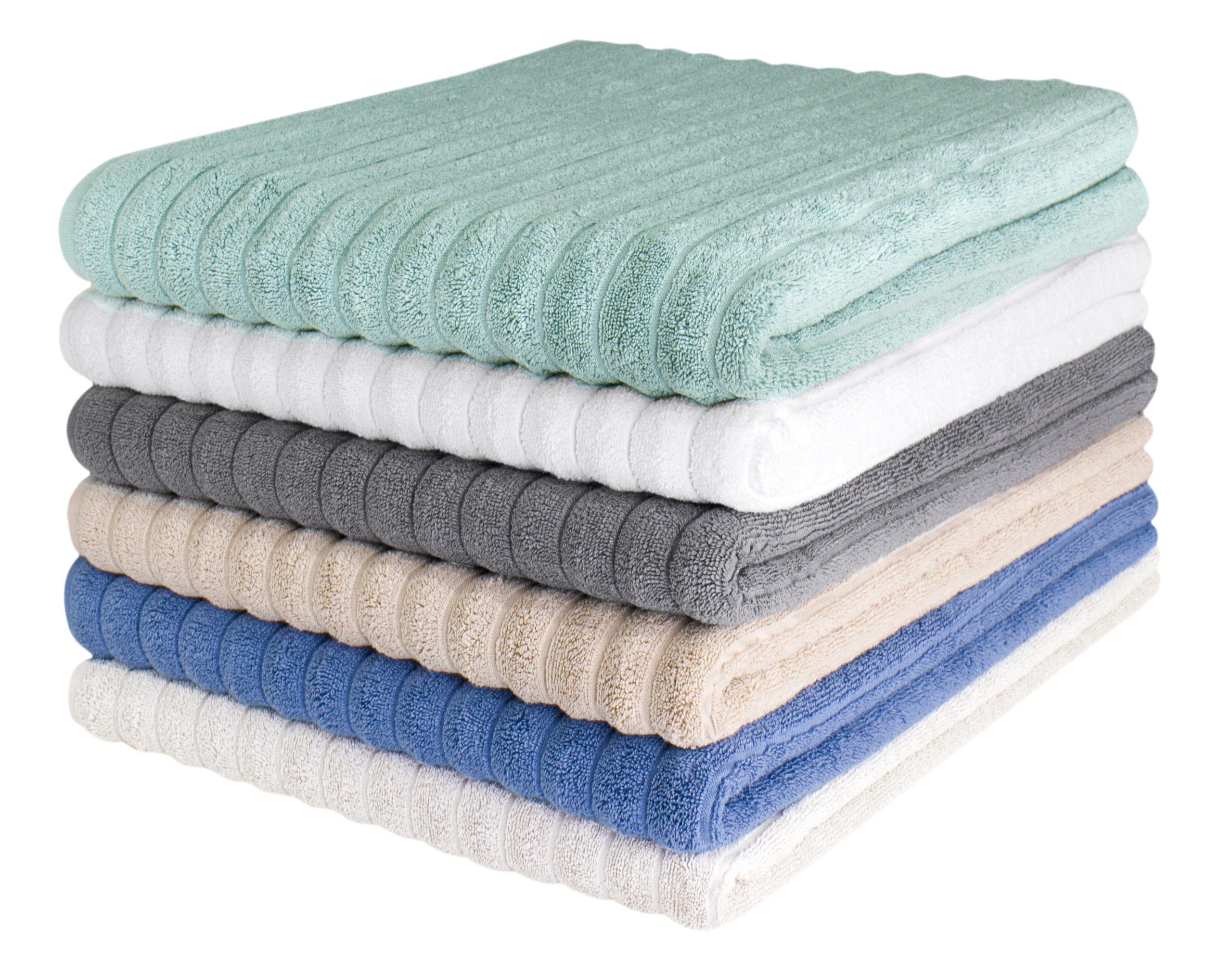 Classic Turkish Towels 100% Turkish Cotton Washcloths Set of 6. Absorbent & Quick Dry. Face Towels Wash Cloths for Hotel. Spa & Gym I 13x13