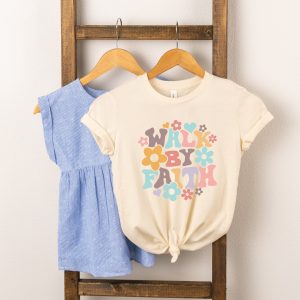 The Juniper Shop Toddler Walk By Faith Flowers Short Sleeve Crew Neck