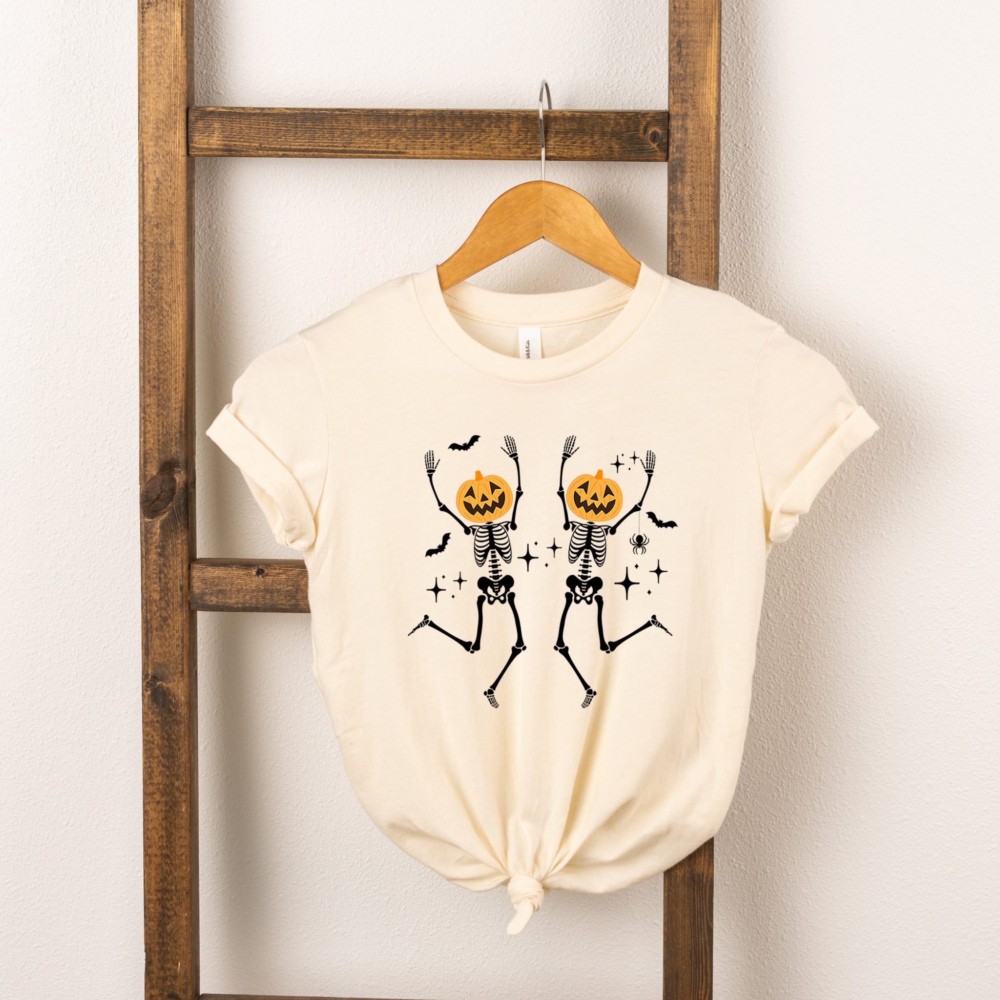 The Juniper Shop Youth Pumpkin Skeleton Short Sleeve Crew Neck