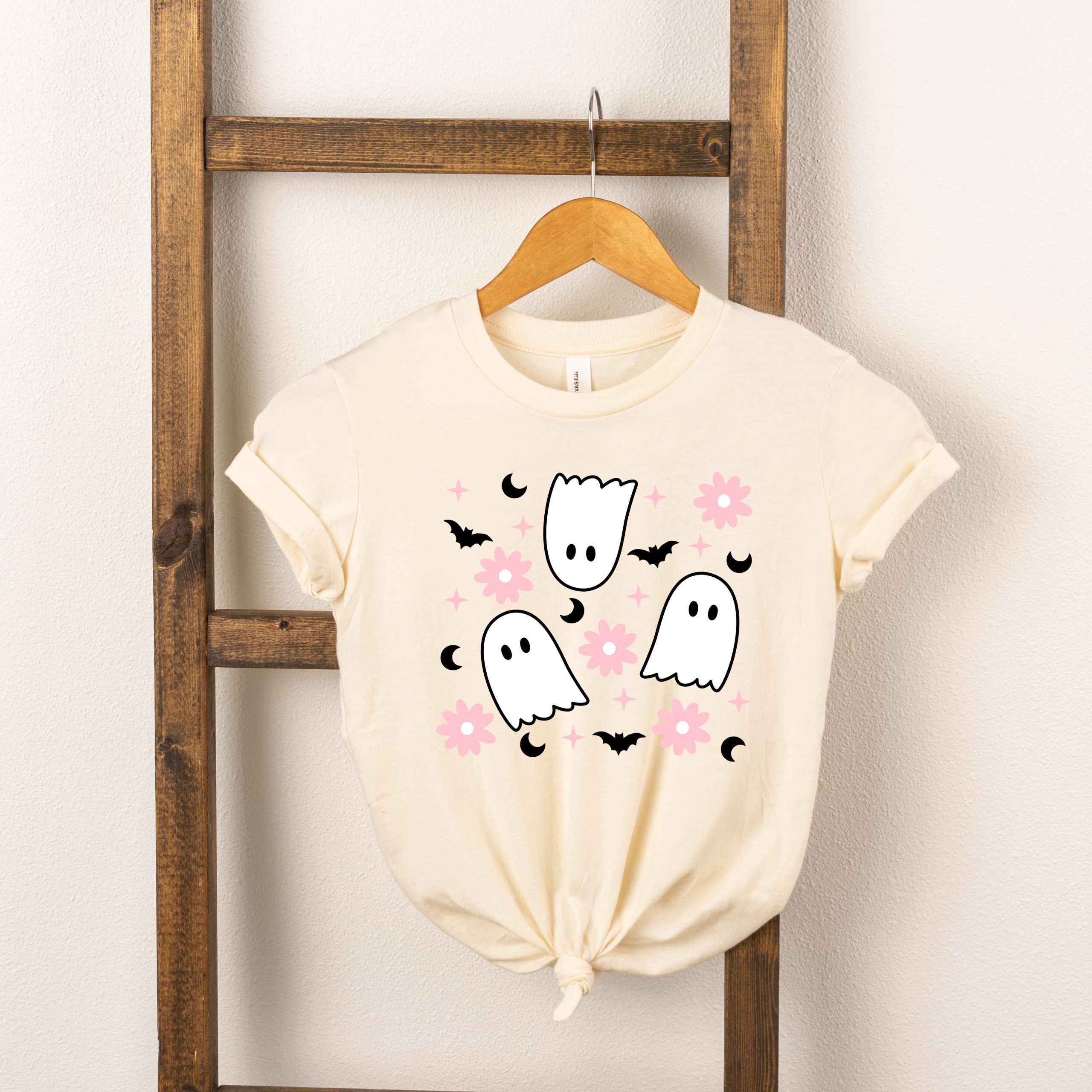The Juniper Shop Toddler Ghost Flowers Short Sleeve Crew Neck - Image 3