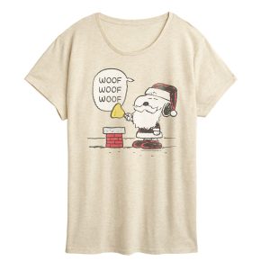 Peanuts - Snoopy Santa - Women's Short Sleeve Graphic T-Shirt