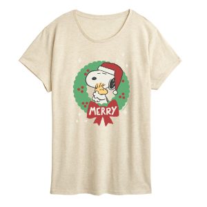 Peanuts - Merry Christmas Snoopy - Women's Short Sleeve Graphic T-Shirt