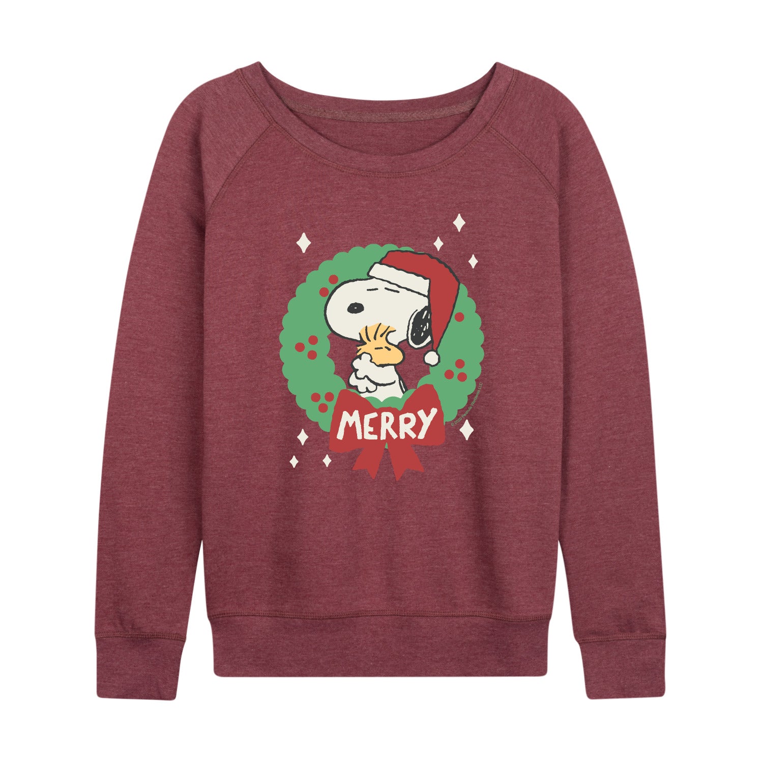 Peanuts - Merry Christmas Snoopy - Women's French Terry Long Sleeve Pullover