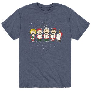 Peanuts - Snoopy And Friends Caroling  - Men's Short Sleeve Graphic T-Shirt