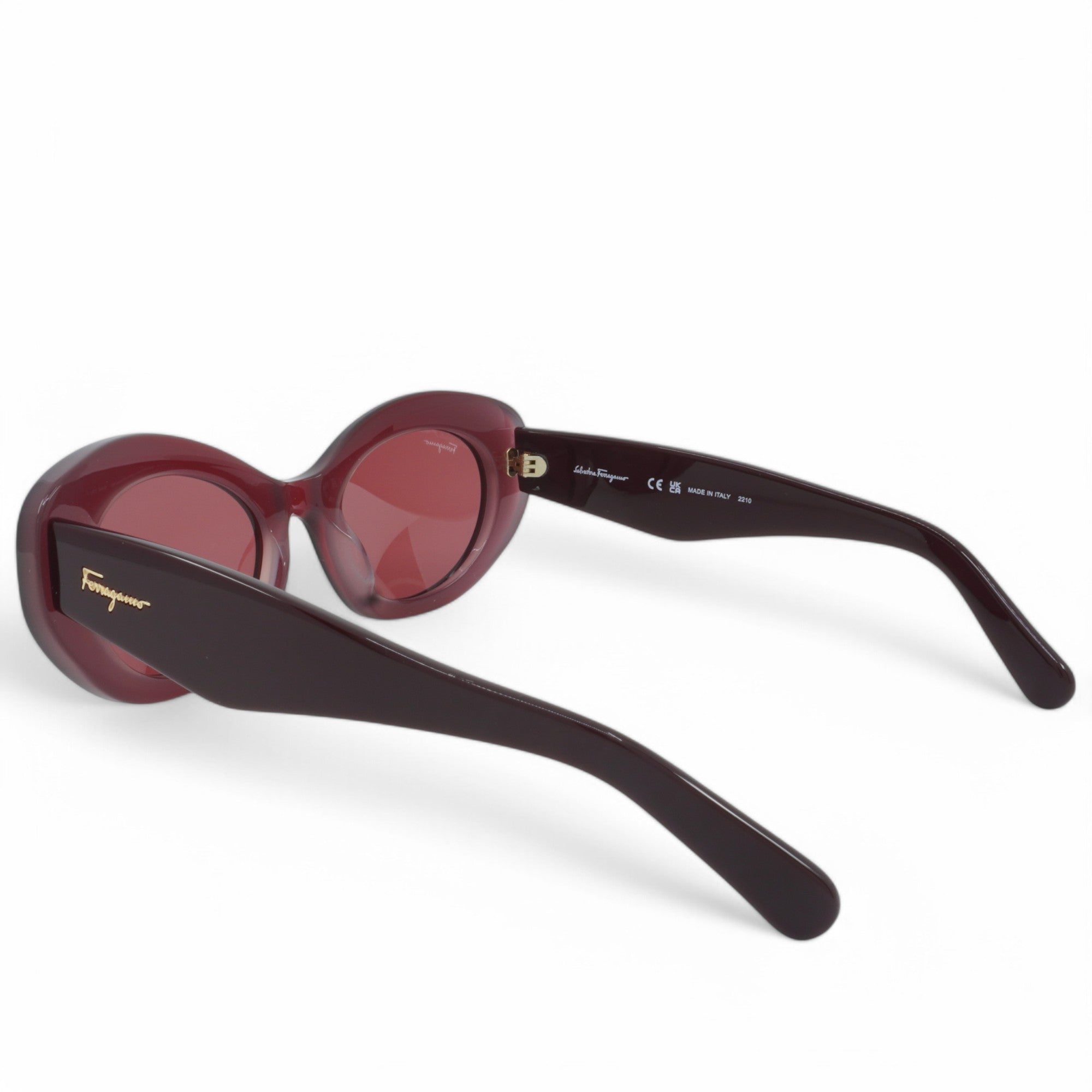Salvatore Ferragamo Unisex Oval Sunglasses - Sf1080S-614 - Image 4