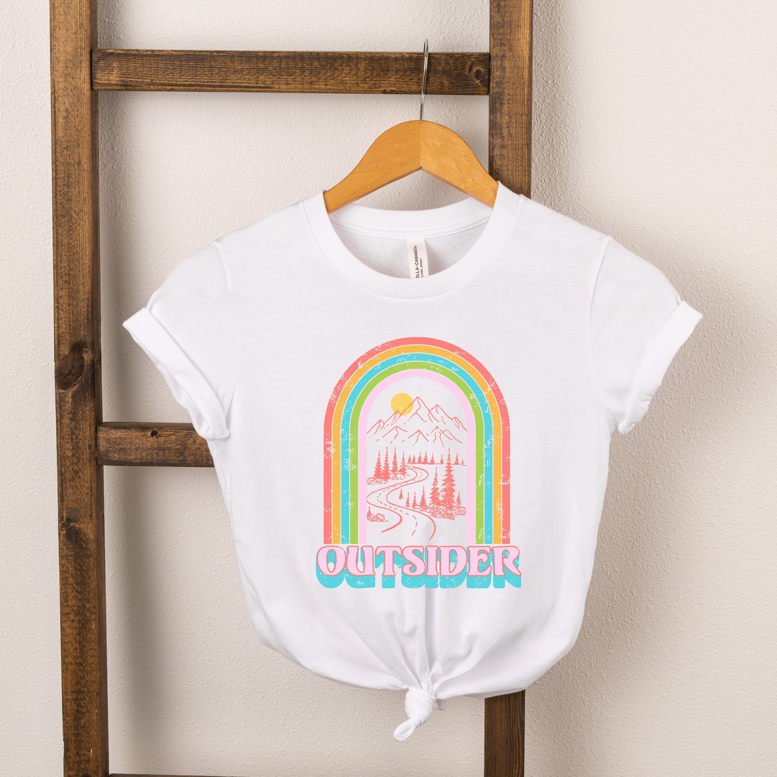 The Juniper Shop Toddler Outsider Rainbow Short Sleeve Crew Neck - Image 2