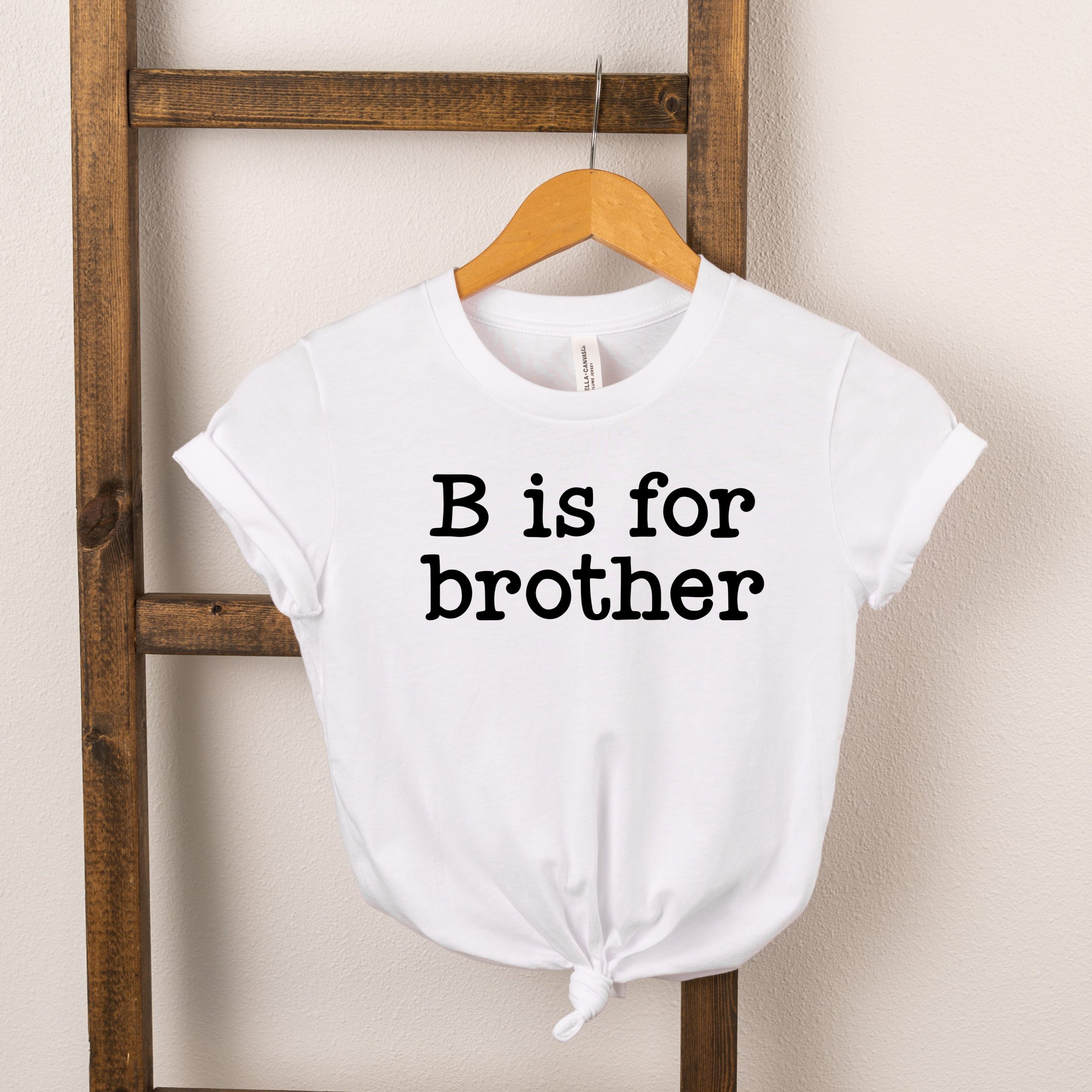 The Juniper Shop Toddler B Is For Brother Short Sleeve Crew Neck - Image 3