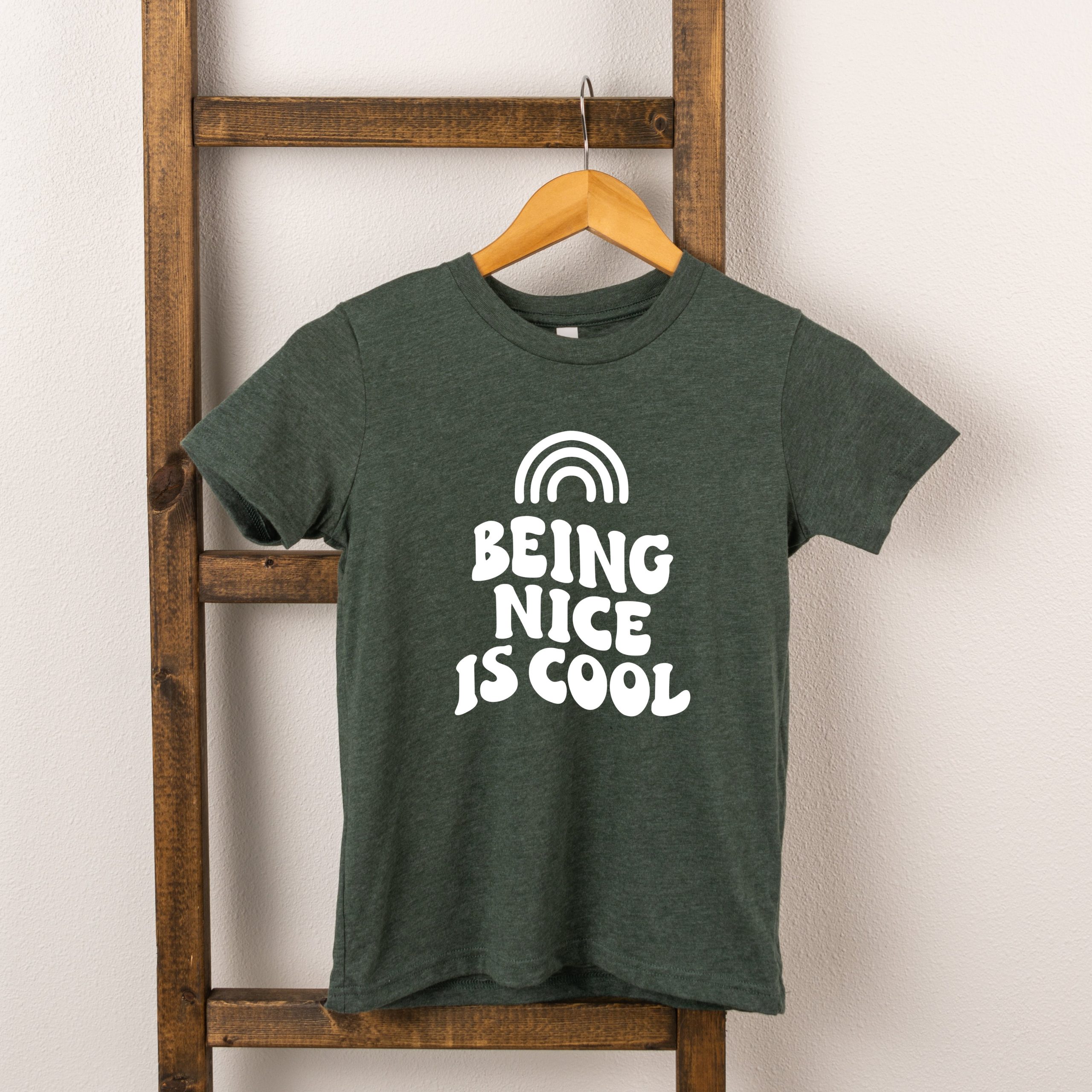 The Juniper Shop Toddler Being Nice Is Cool Short Sleeve Crew Neck - Image 4