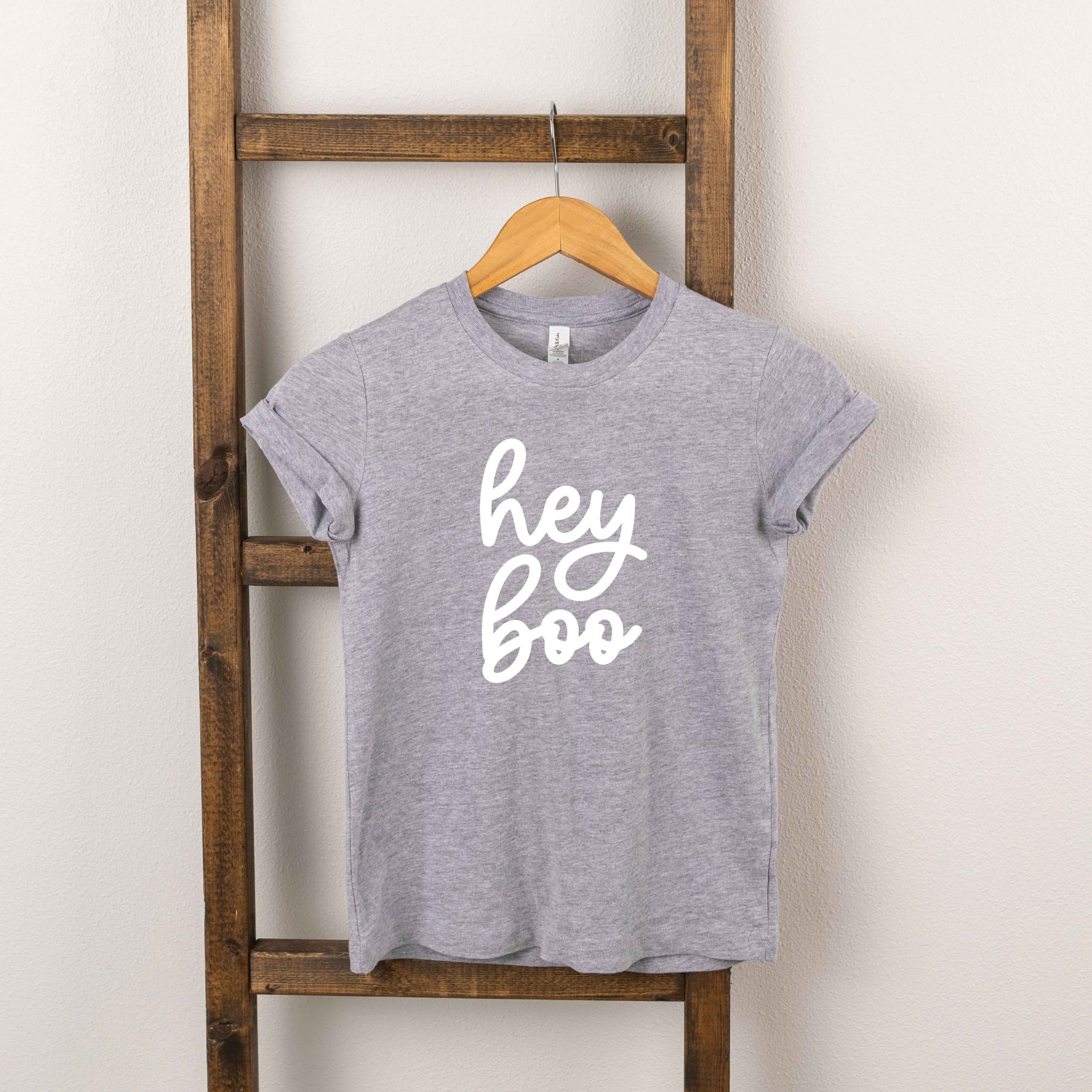 The Juniper Shop Toddler Hey Boo Cursive Short Sleeve Crew Neck - Image 3