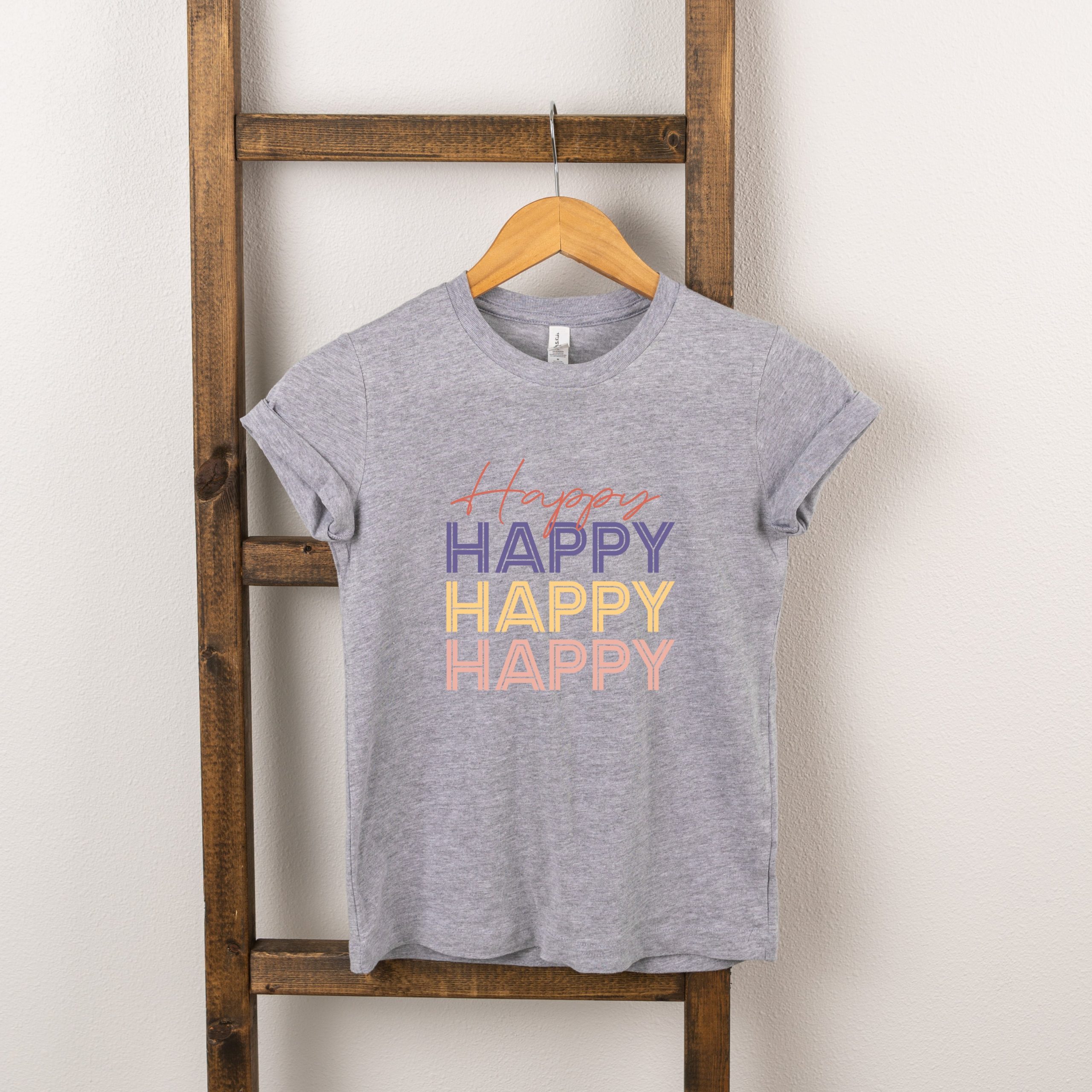 The Juniper Shop Toddler Happy Stacked Short Sleeve Crew Neck - Image 2