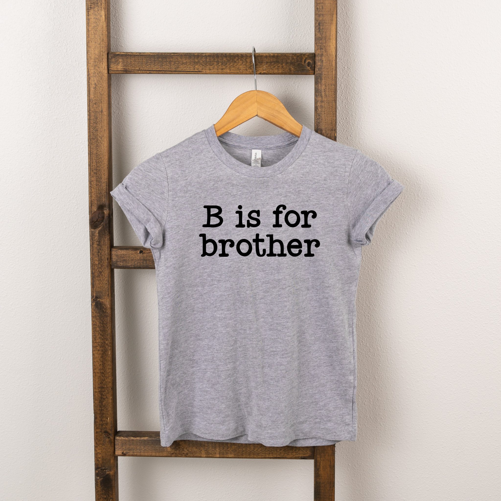 The Juniper Shop Toddler B Is For Brother Short Sleeve Crew Neck
