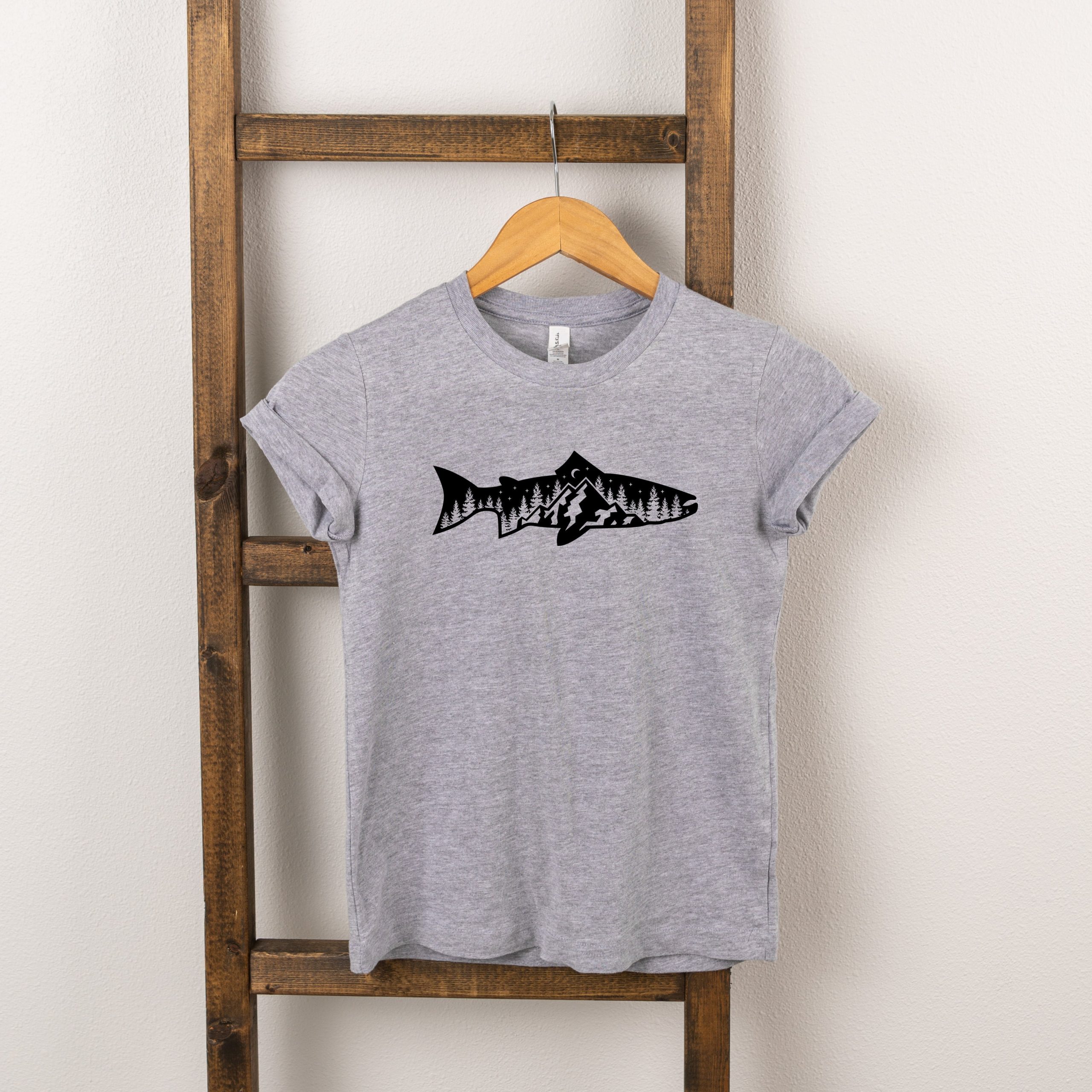 The Juniper Shop Toddler Fish And Trees Short Sleeve Crew Neck