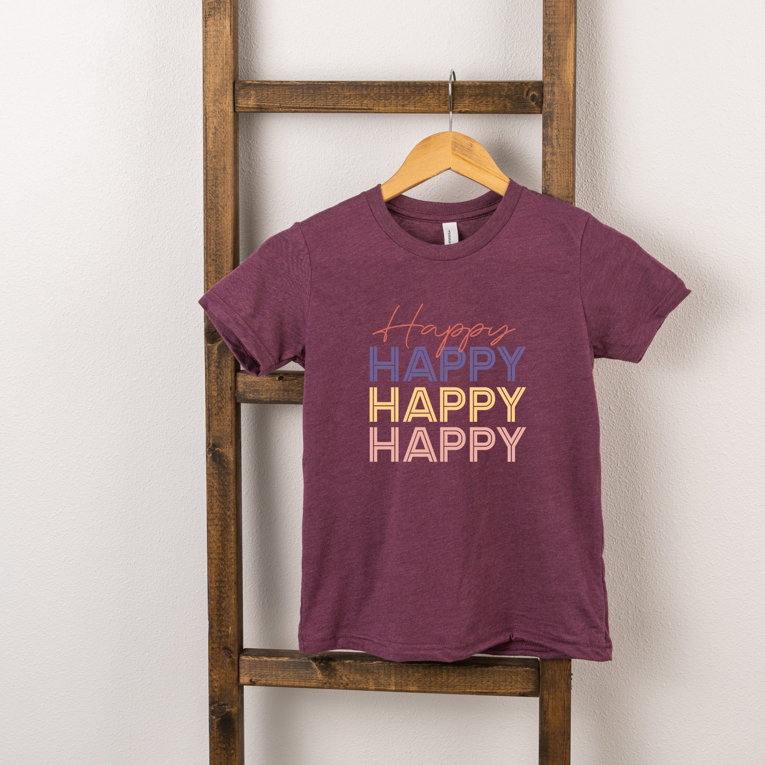 The Juniper Shop Toddler Happy Stacked Short Sleeve Crew Neck - Image 3