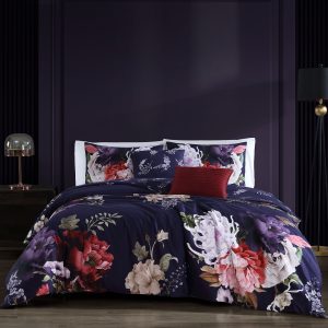 Bebejan Deep Purple Garden 5 Piece Reversible Comforter Set