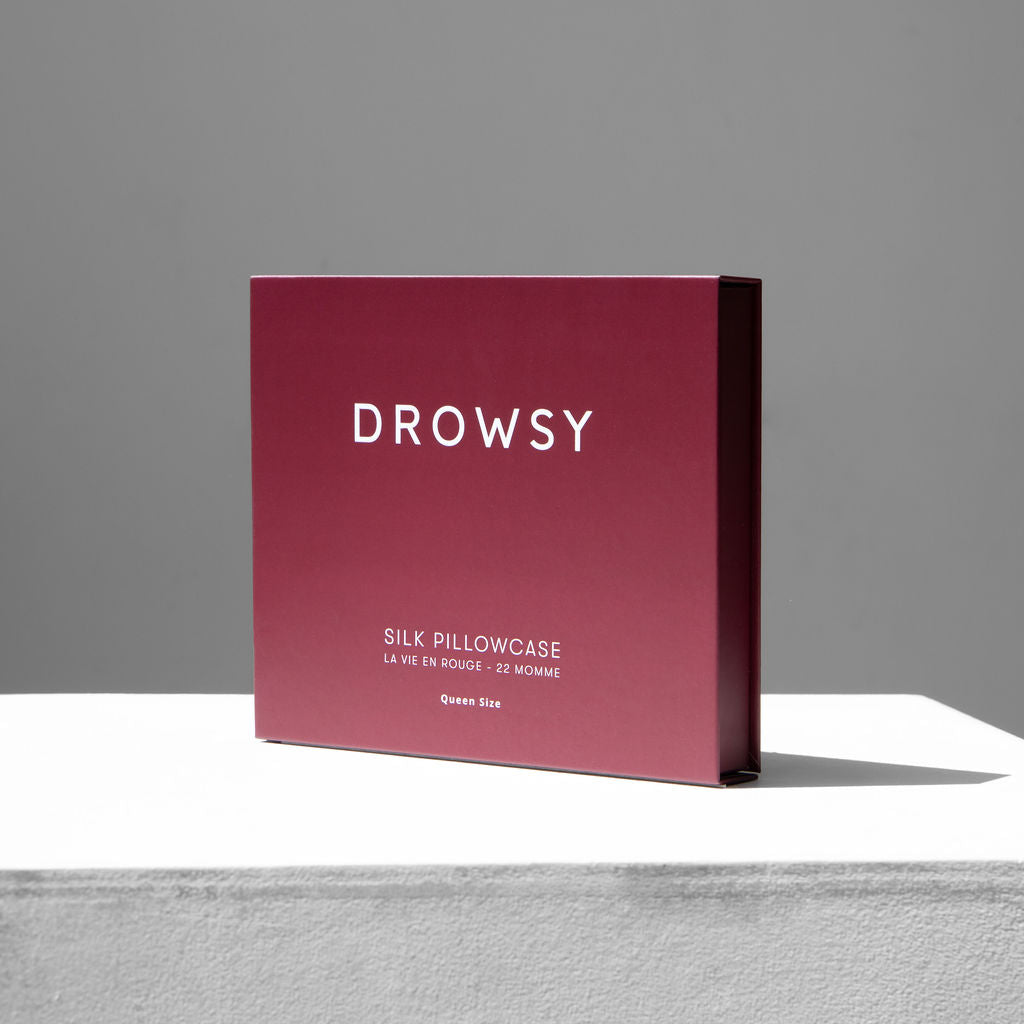 Drowsy Sleep Co. La Vie En Rouge Silk Pillowcase - Image 3