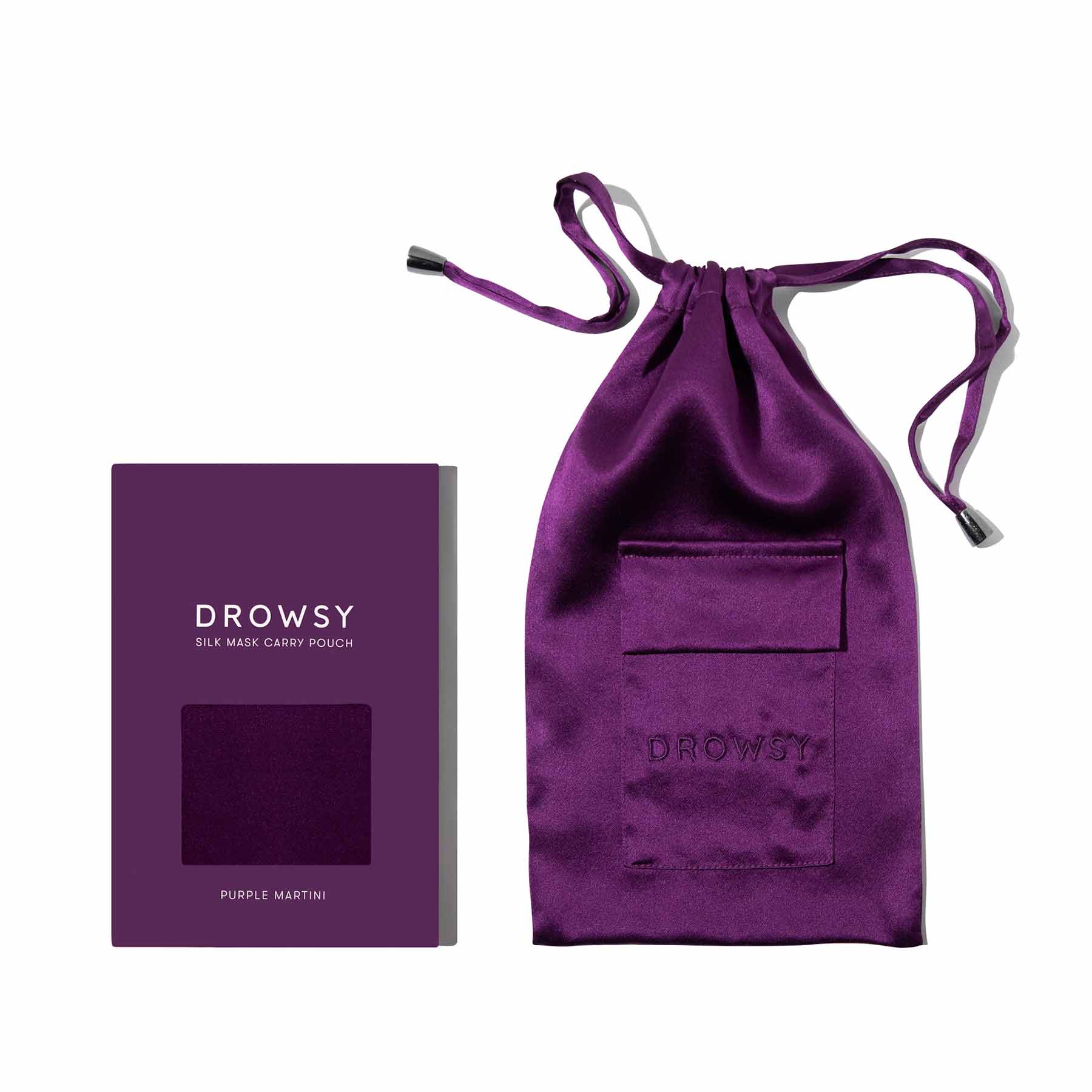 Drowsy Sleep Co. Purple Martini Silk Carry Pouch