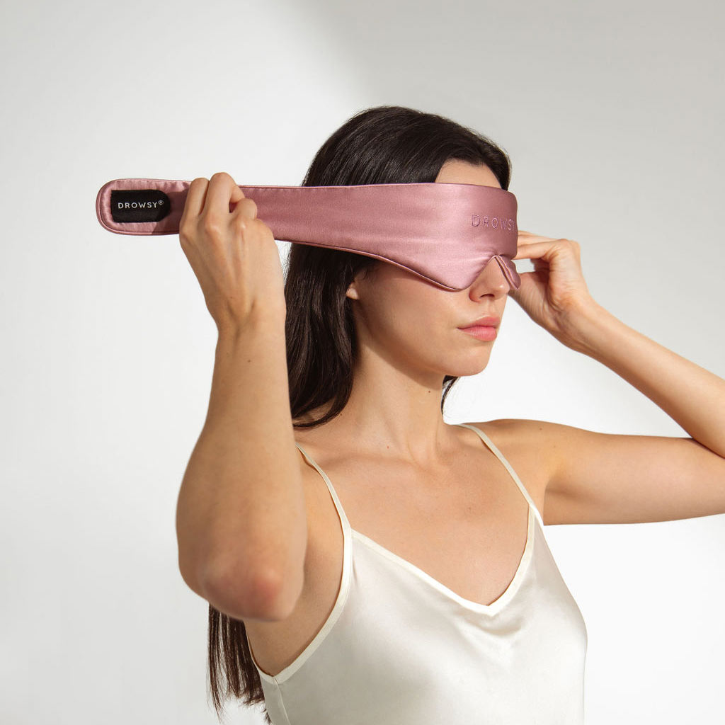 Drowsy Sleep Co. Featherweight Silk Eye Mask Damask Rose - Image 3
