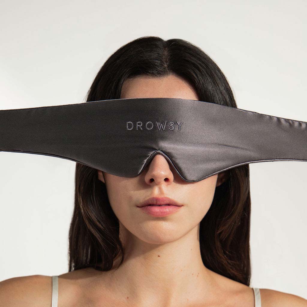Drowsy Sleep Co. Featherweight Silk Eye Mask Moonlight Shadow - Image 2