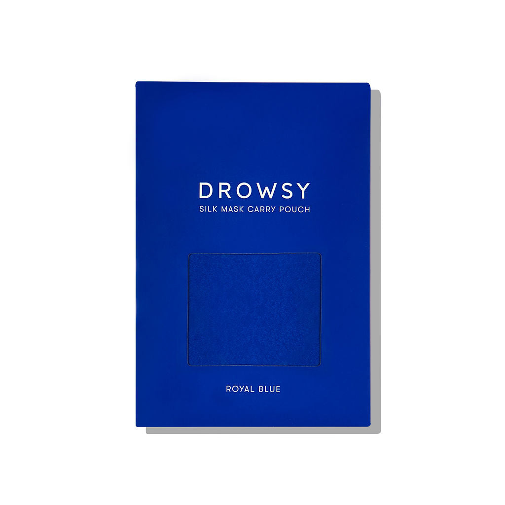 Drowsy Sleep Co. Royal Blue Silk Carry Pouch - Image 3