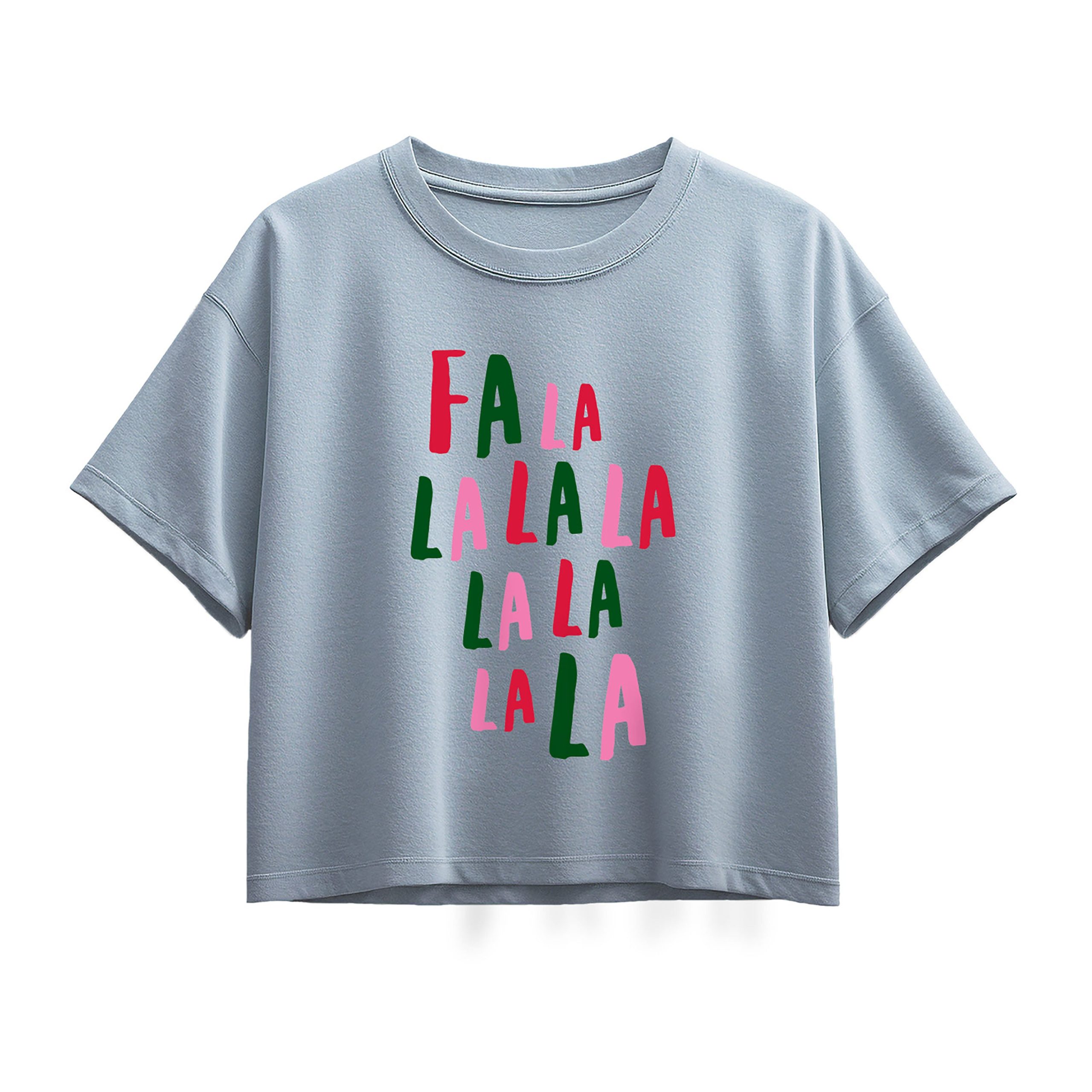 Instant Message - Fa La La - Youth Girl Short Sleeve Boxy Tee