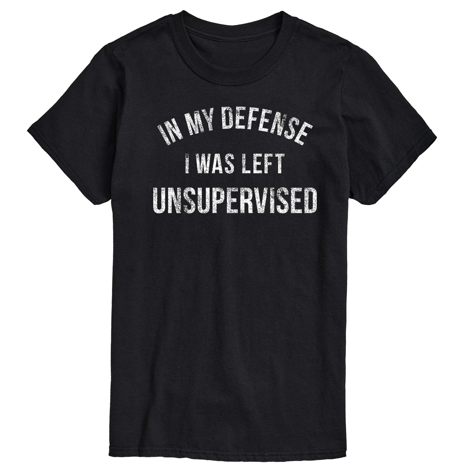 Instant Message - In My Defense I Was Left Unsupervised - Men's Short Sleeve Graphic T-Shirt - Image 3