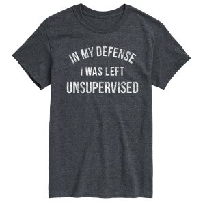 Instant Message - In My Defense I Was Left Unsupervised - Men's Short Sleeve Graphic T-Shirt