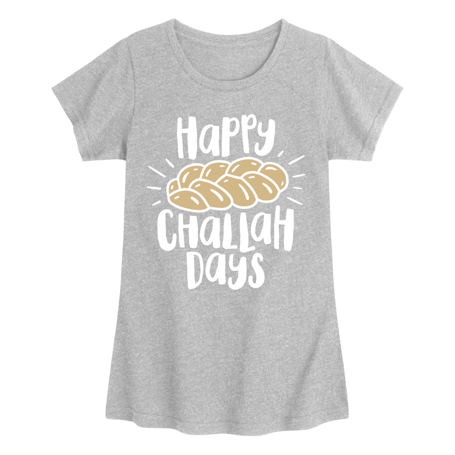 Instant Message - Happy Challah Days - Youth Girls Short Sleeve T-shirt