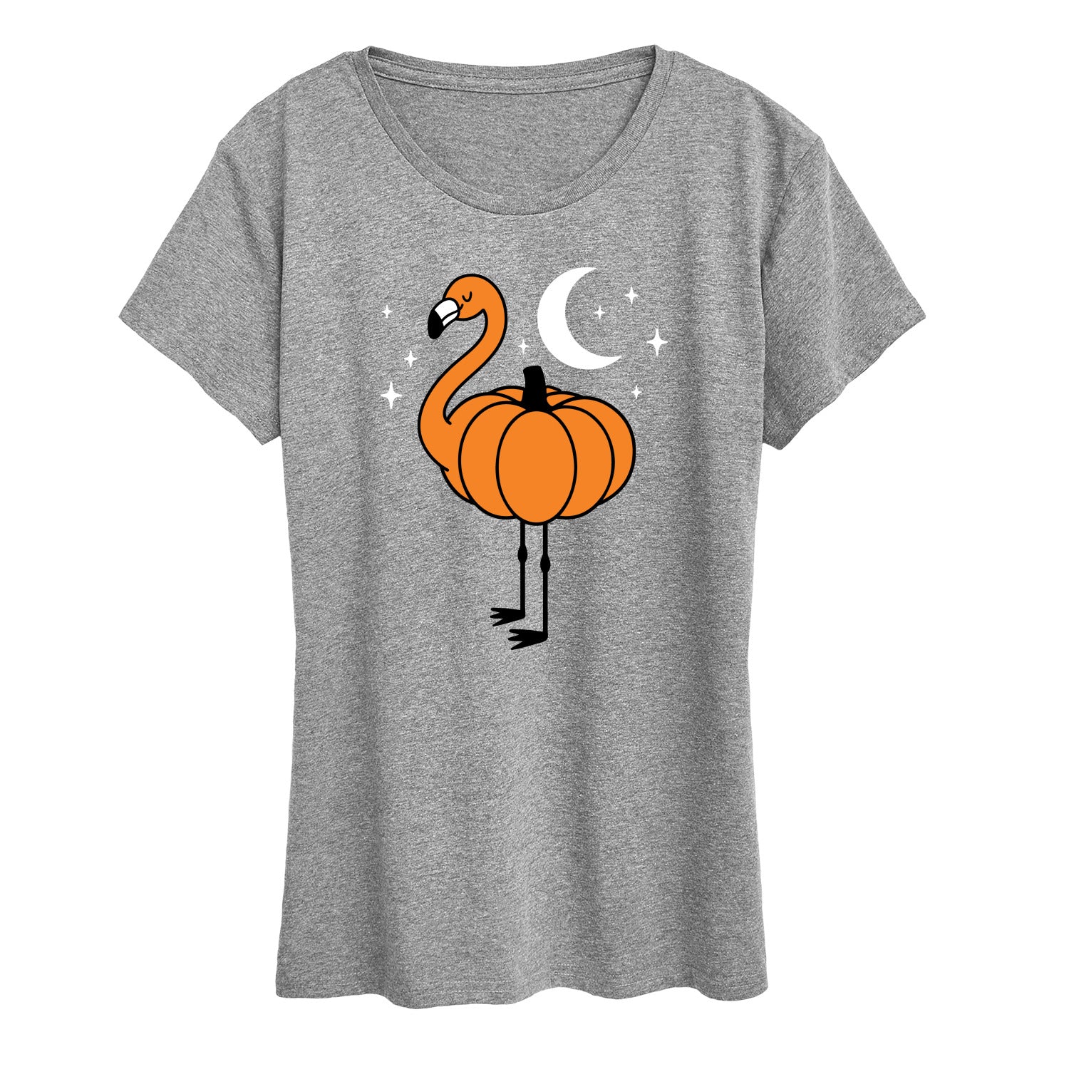 Instant Message - Pumpkin Flamingo - Women's Short Sleeve Graphic T-shirt
