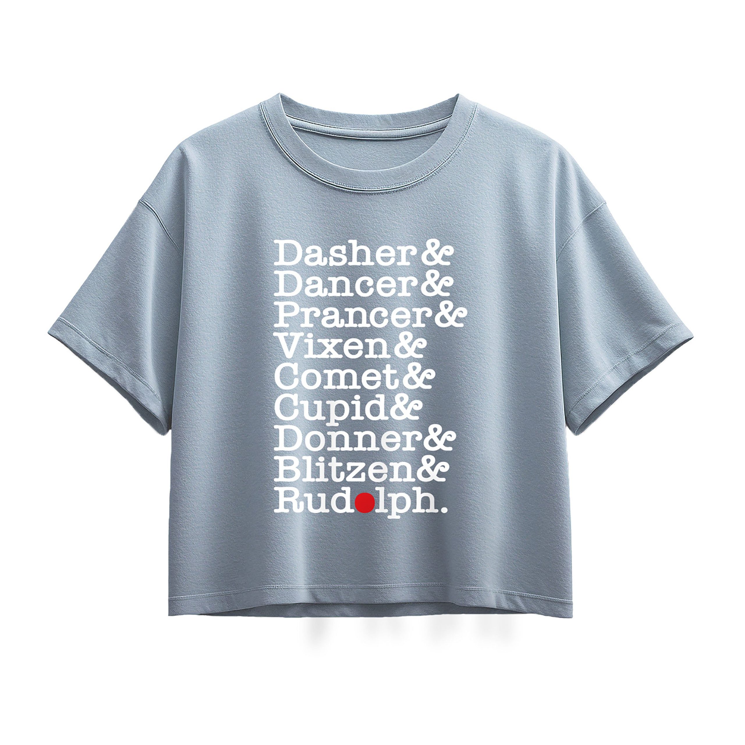 Instant Message - Reindeer List - Youth Girl Short Sleeve Boxy Tee - Image 2