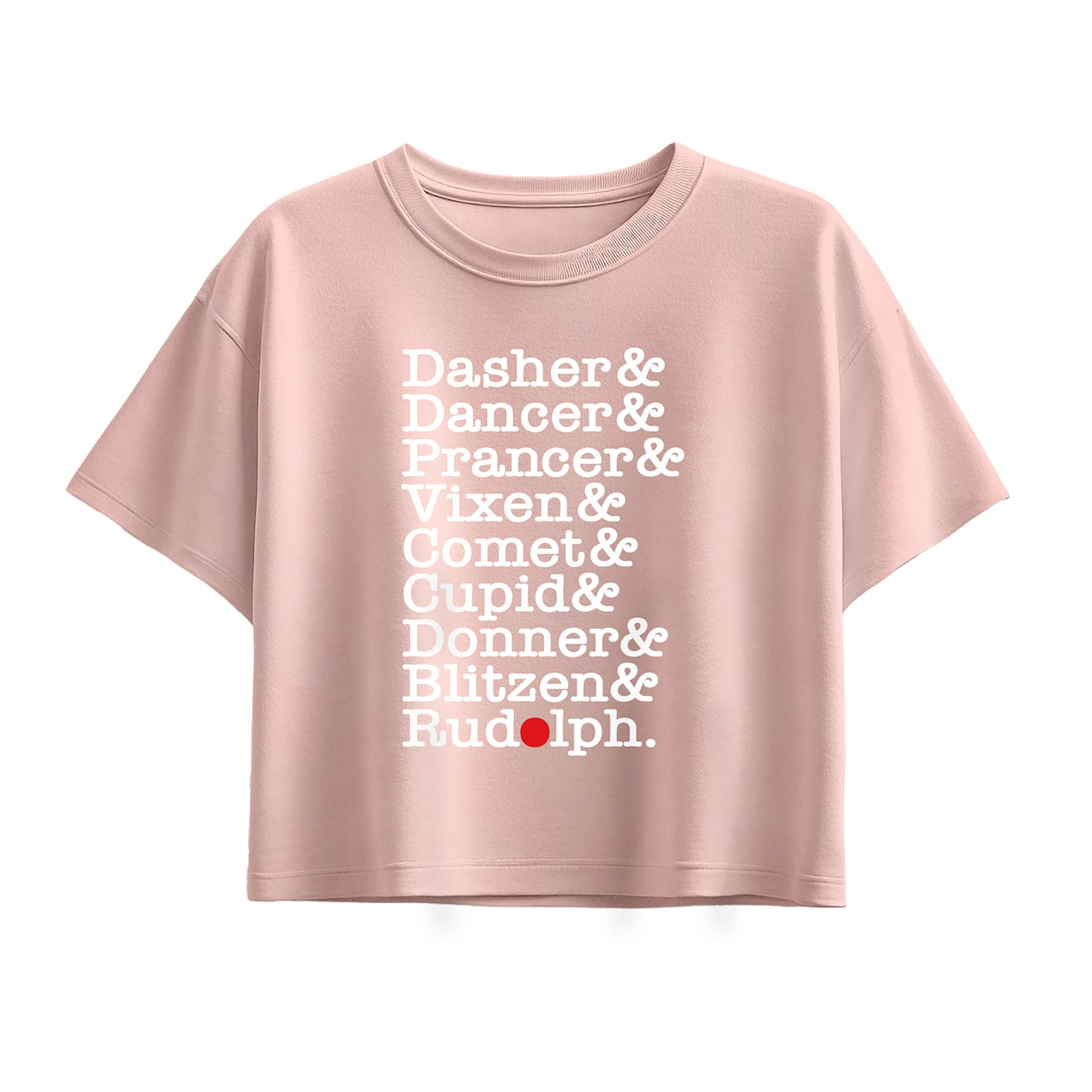 Instant Message - Reindeer List - Youth Girl Short Sleeve Boxy Tee - Image 3
