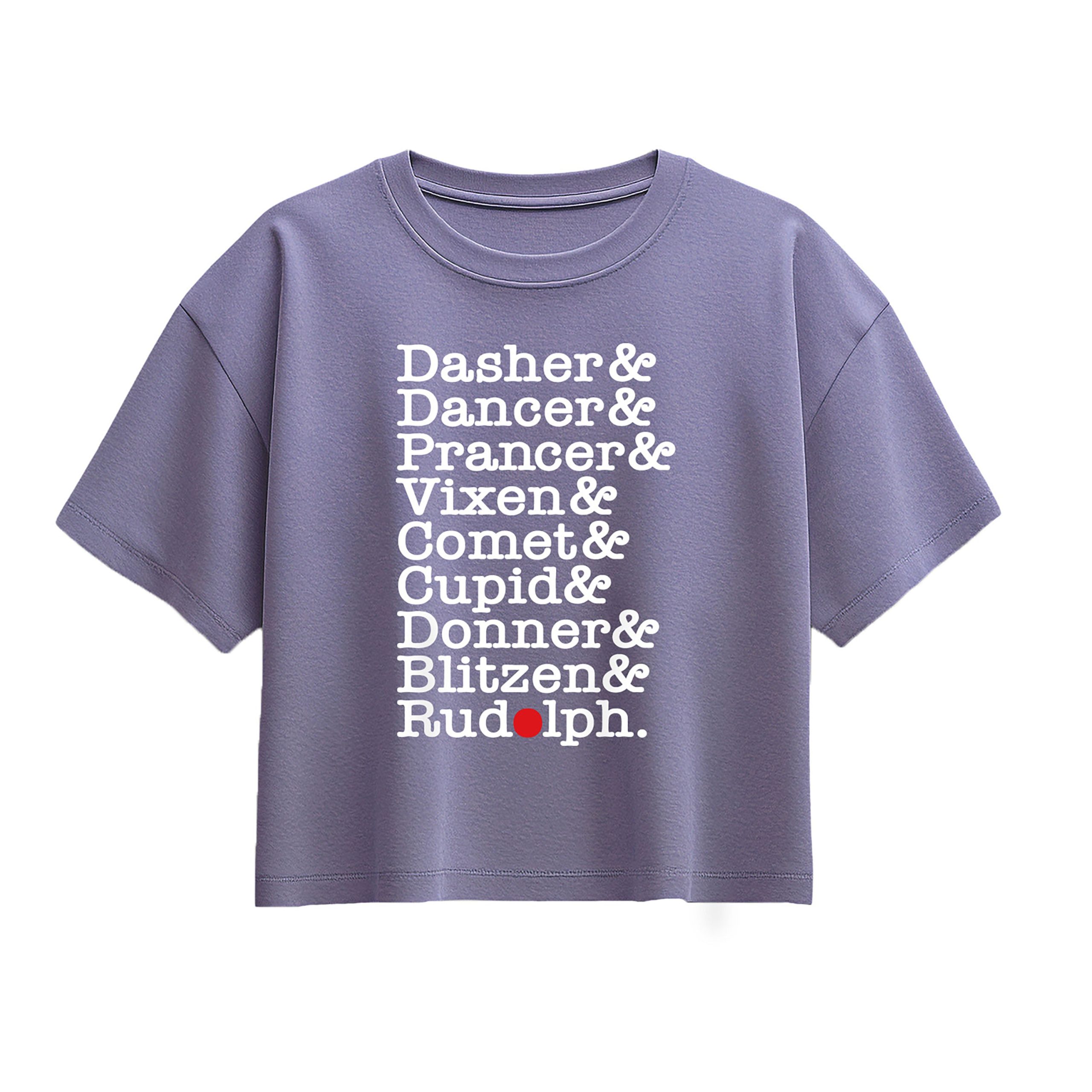 Instant Message - Reindeer List - Youth Girl Short Sleeve Boxy Tee - Image 4