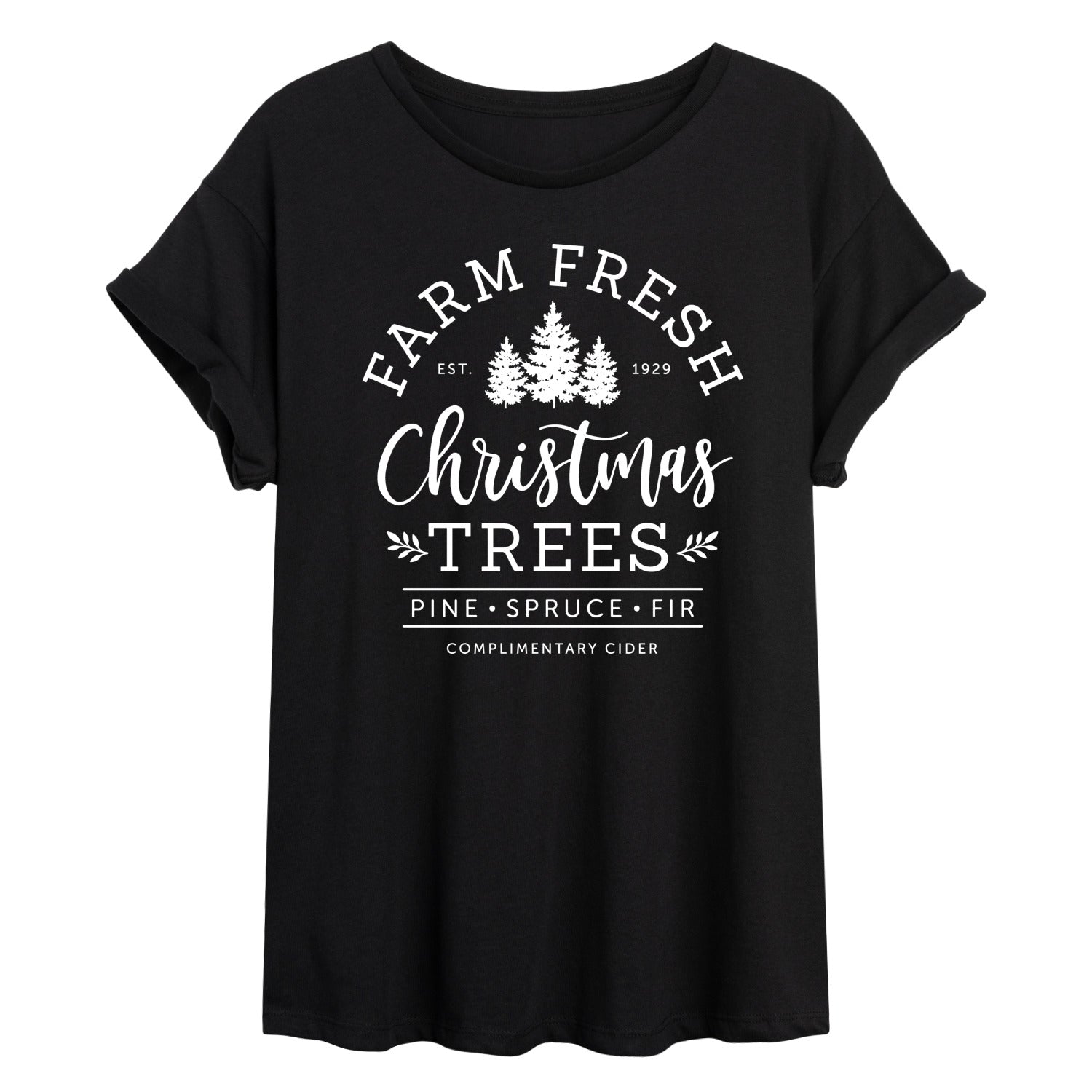Instant Message - Farm Fresh Christmas Trees - Womens Graphic T-shirt