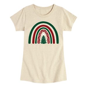 Instant Message - Christmas Rainbow - Youth Girls Short Sleeve T-shirt